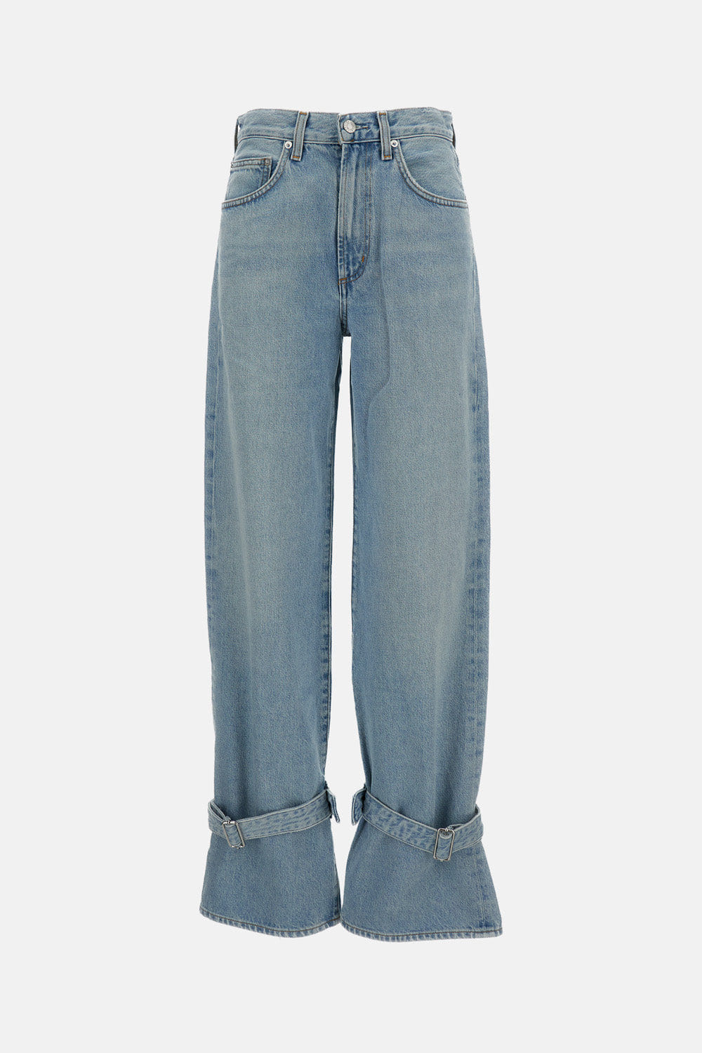 AGOLDE JEANS AMPI CON FONDO A RESTRINGERE