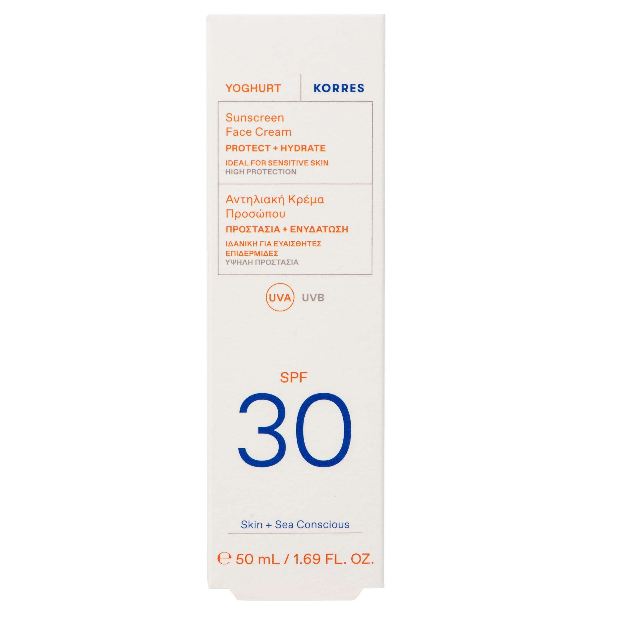 KORRES Yoghurt Sunscreen Face Cream SPF30 50ml