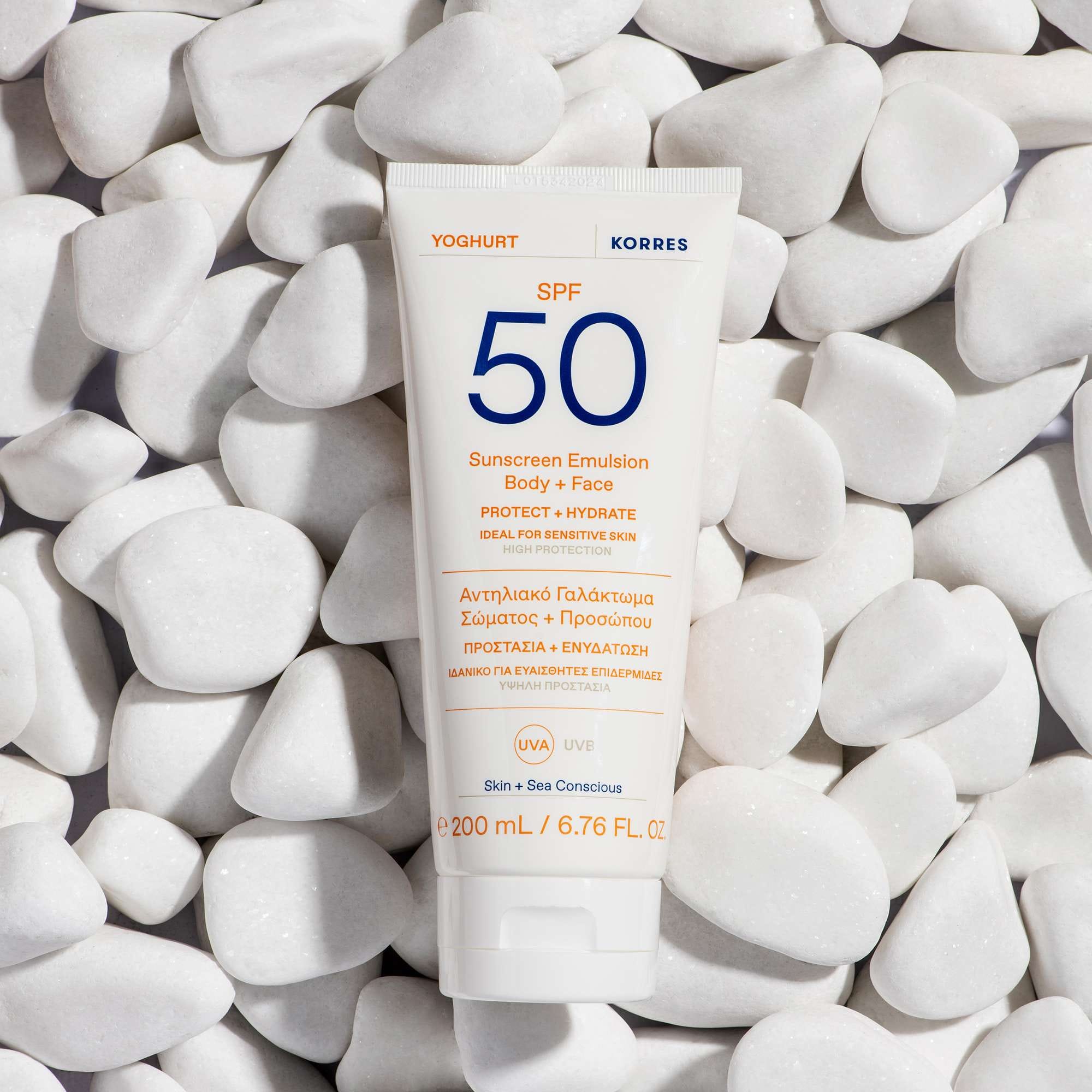 KORRES Yoghurt Sunscreen Emulsion Body + Face SPF50 200ml