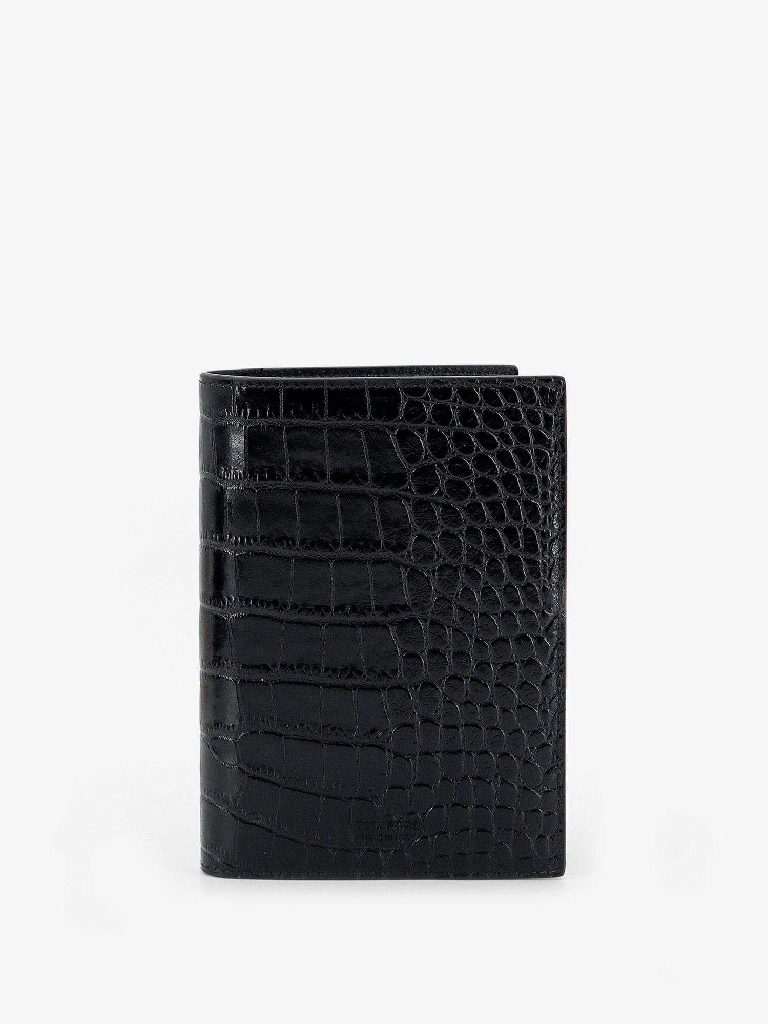TOM FORD Leather wallet with crocodile print