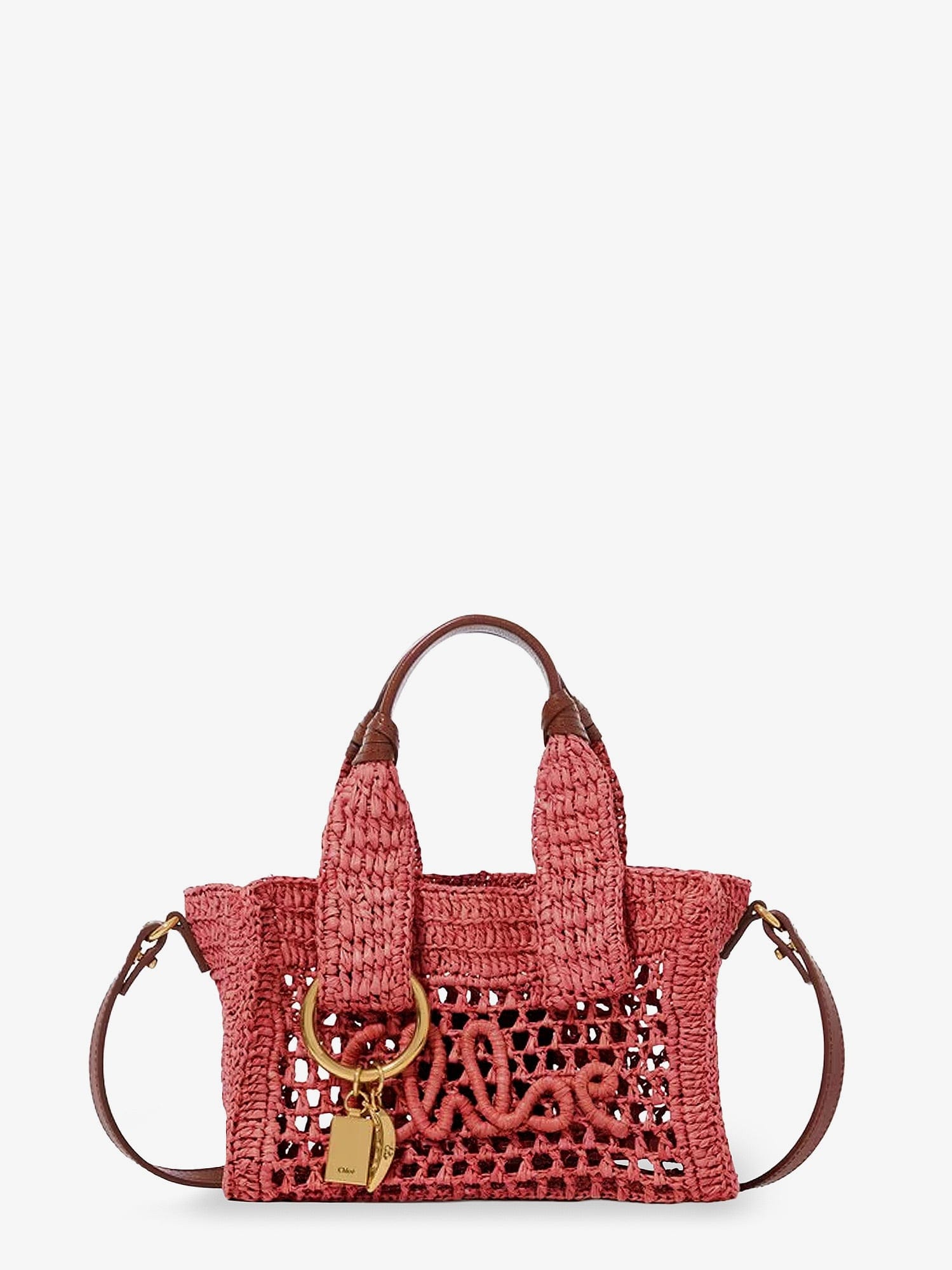 Chloe Summer Banana Raffia crossbody bag