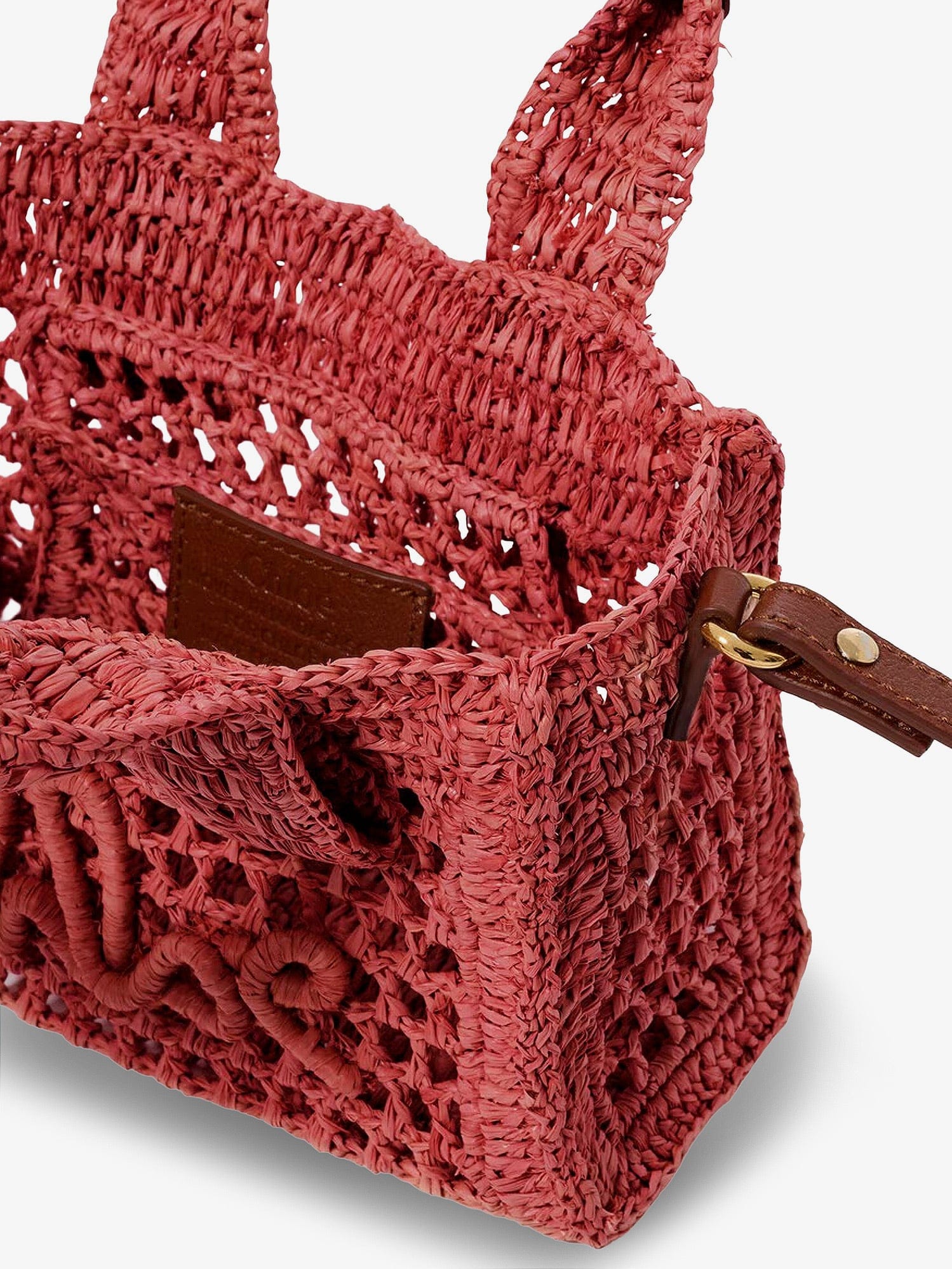 Chloe Summer Banana Raffia crossbody bag
