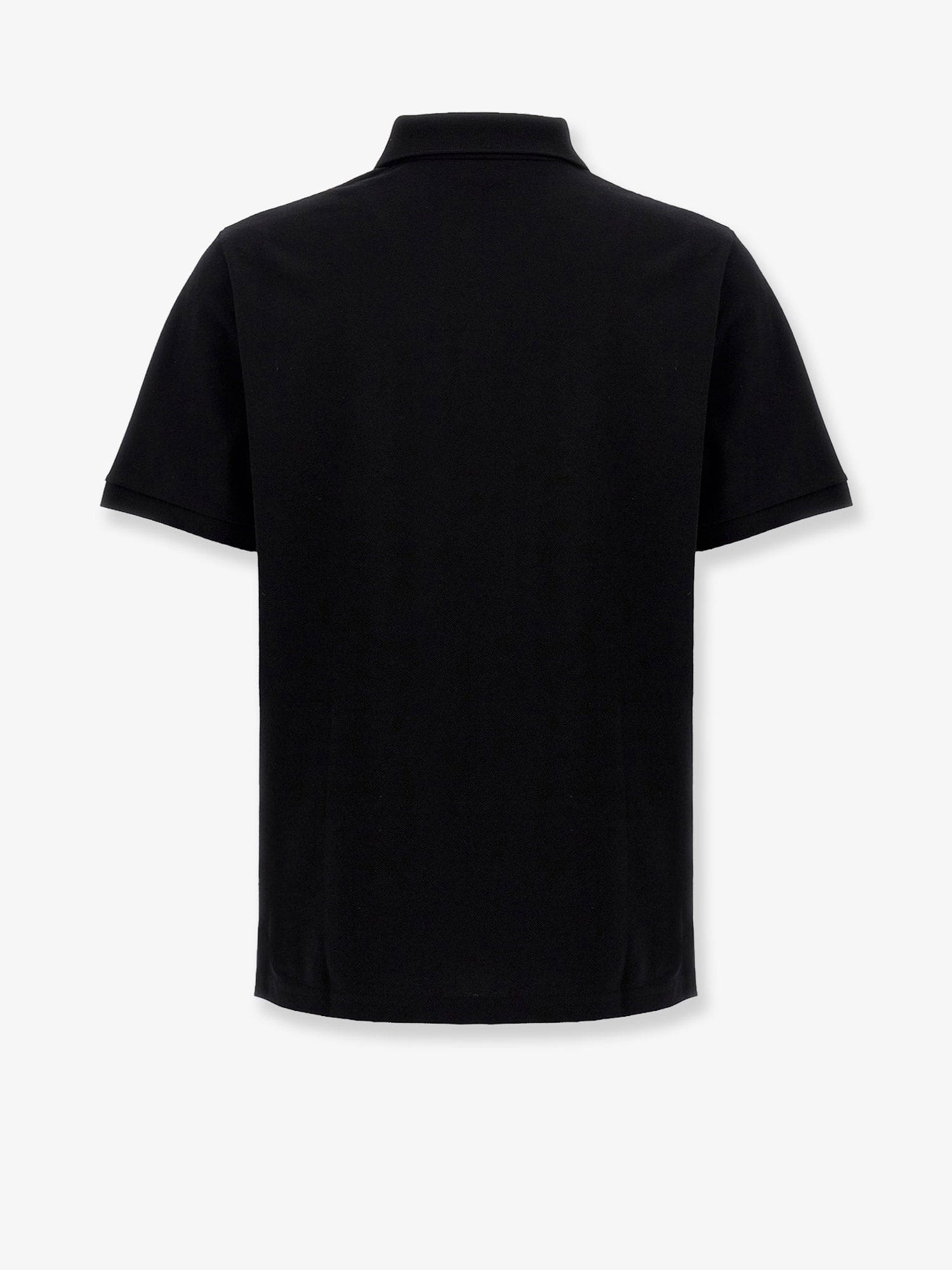 Saint Laurent Cotton blend polo shirt with Cassandre embroidery