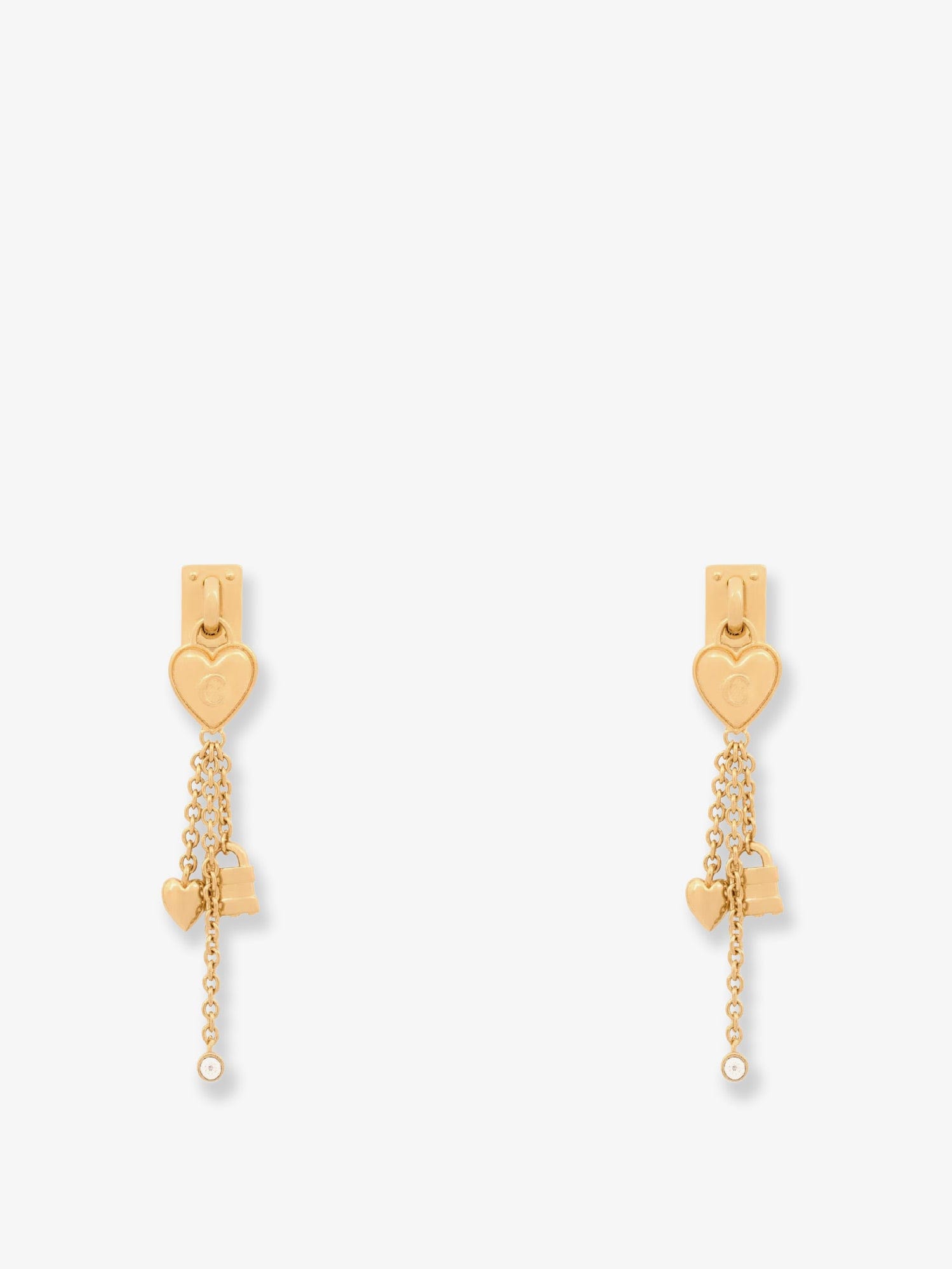 Chloe Mini Paddington Brass Earrings