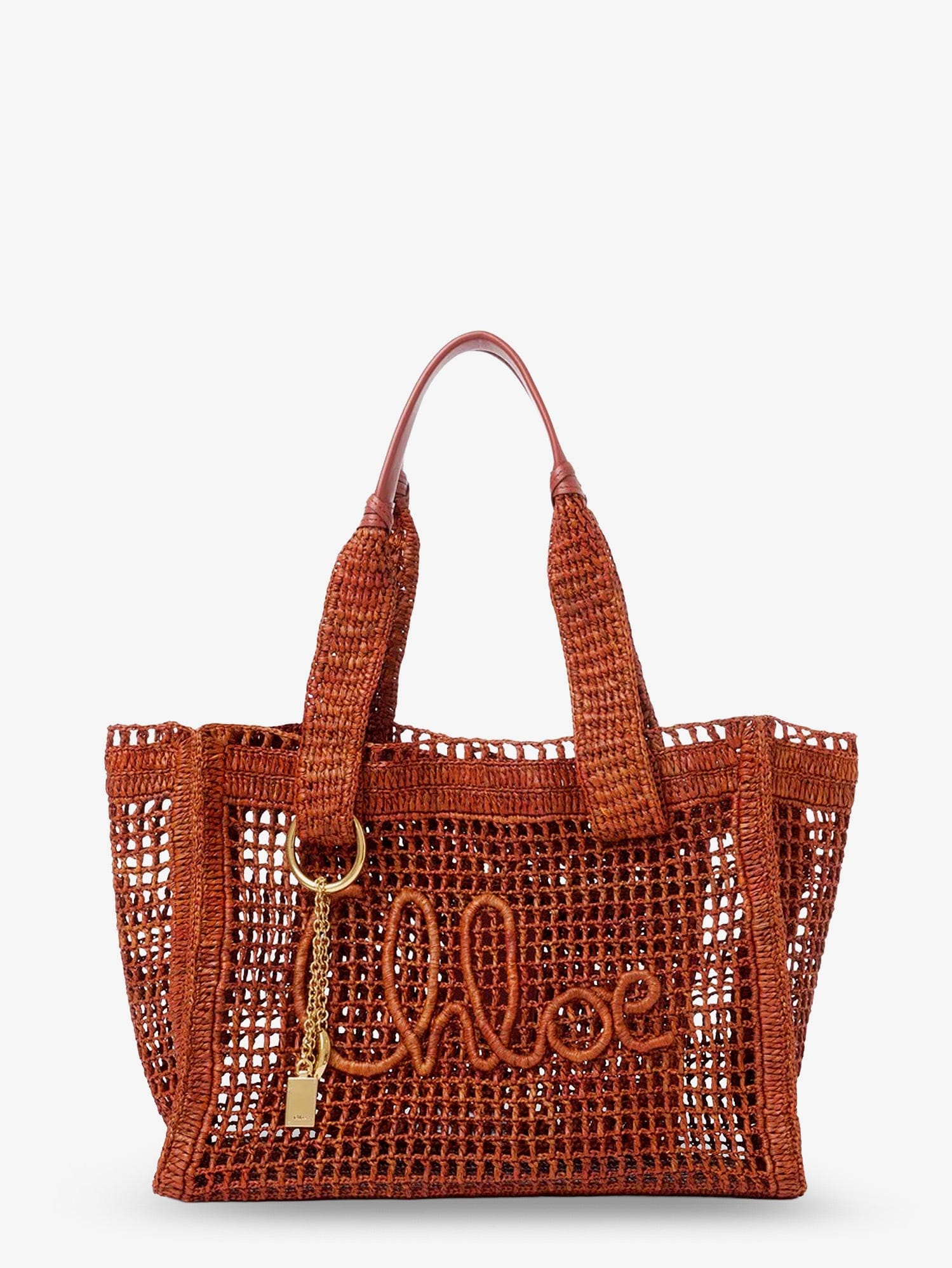 Chloe East-West Summer Banana Raffia Shoulder Bag