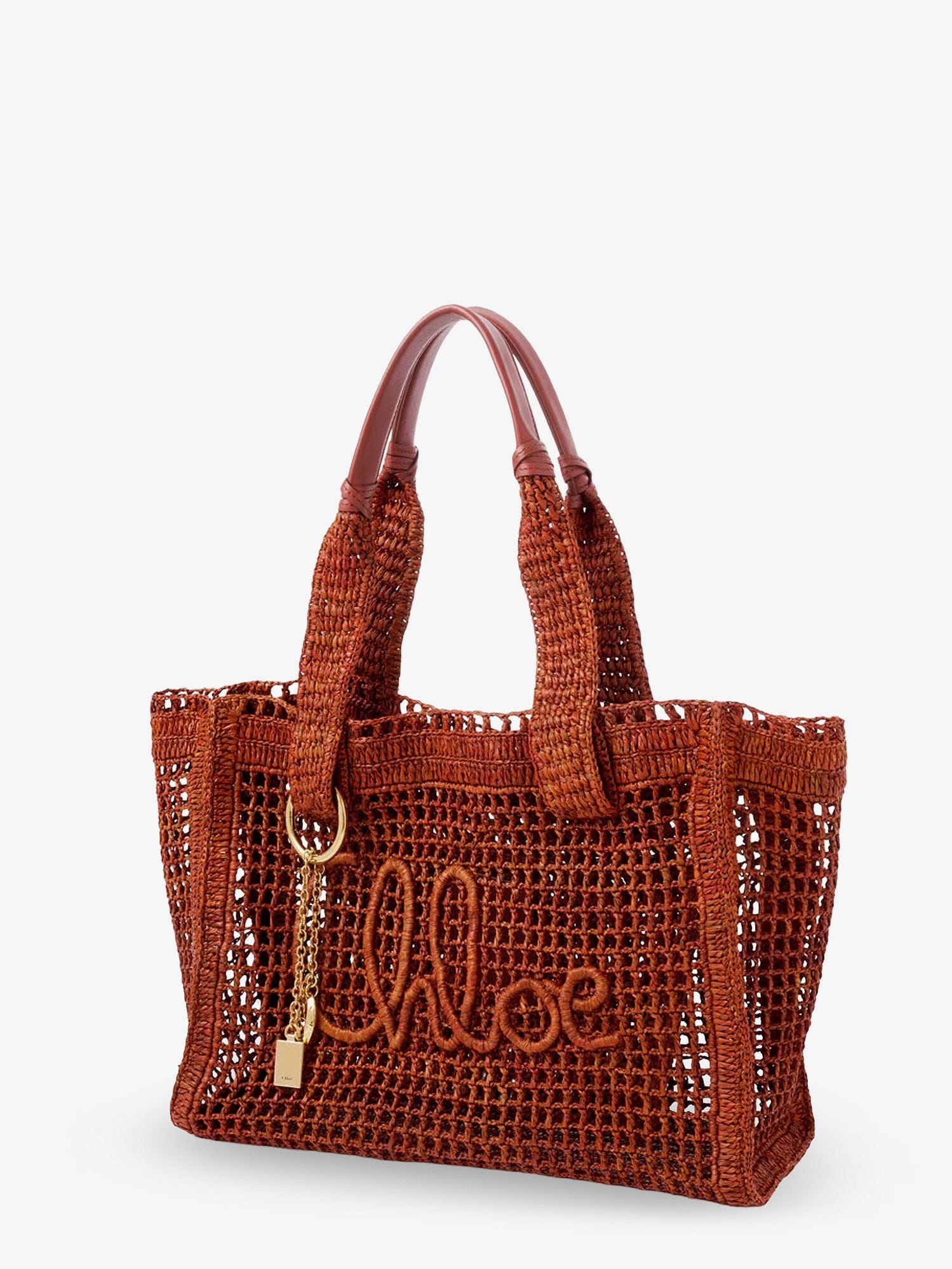 Chloe East-West Summer Banana Raffia Shoulder Bag