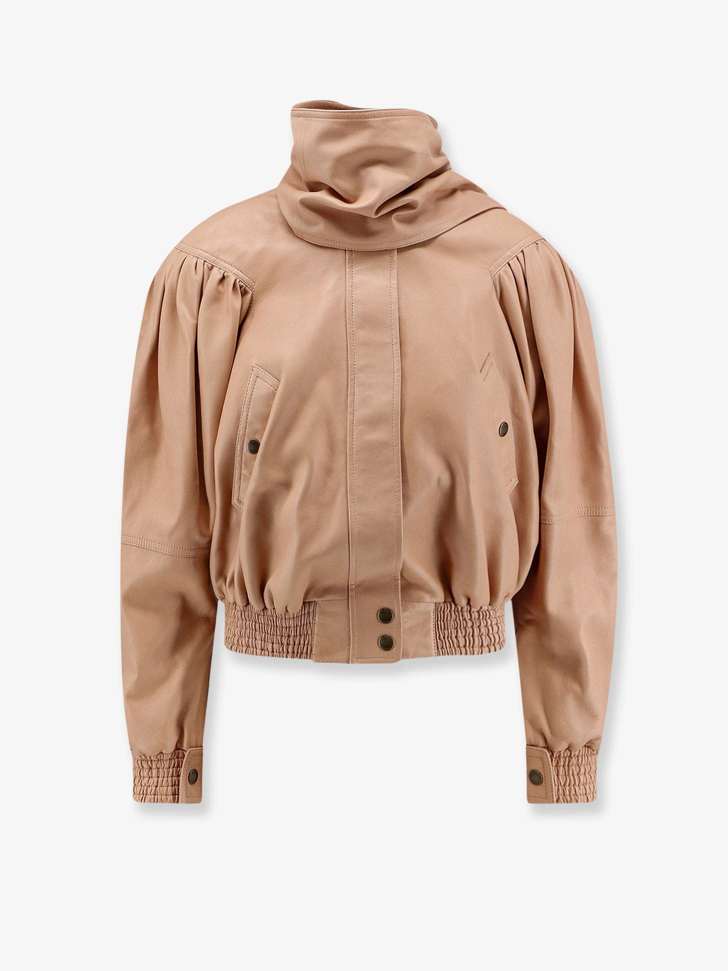 Chloe Leather Jacket with stitched profiles