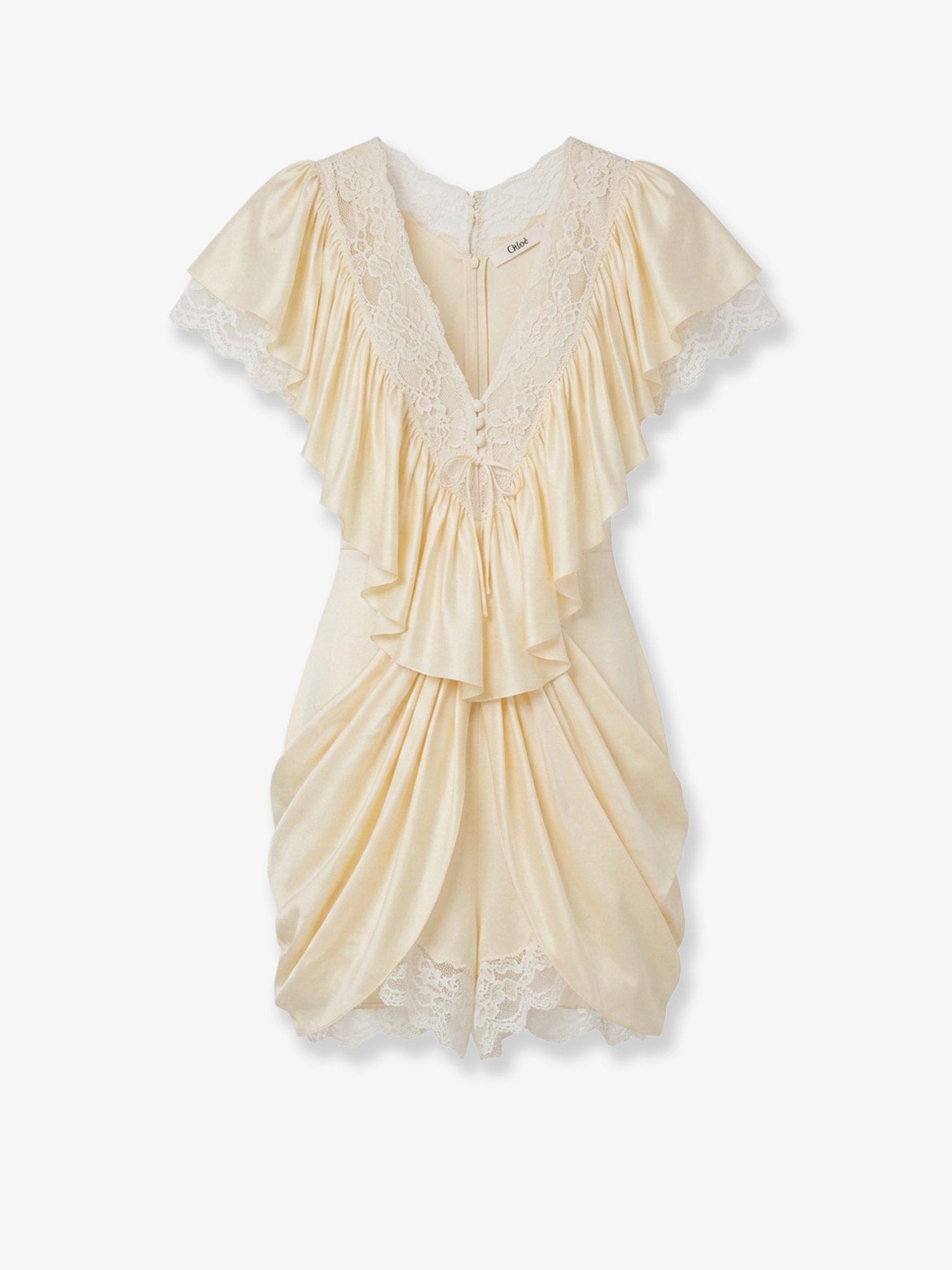 Chloe Silk jumpsuit with lace details