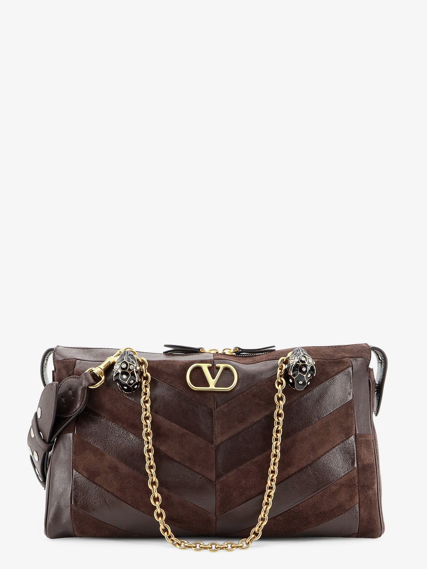 Valentino Garavani Panthea suede and leather shoulder bag