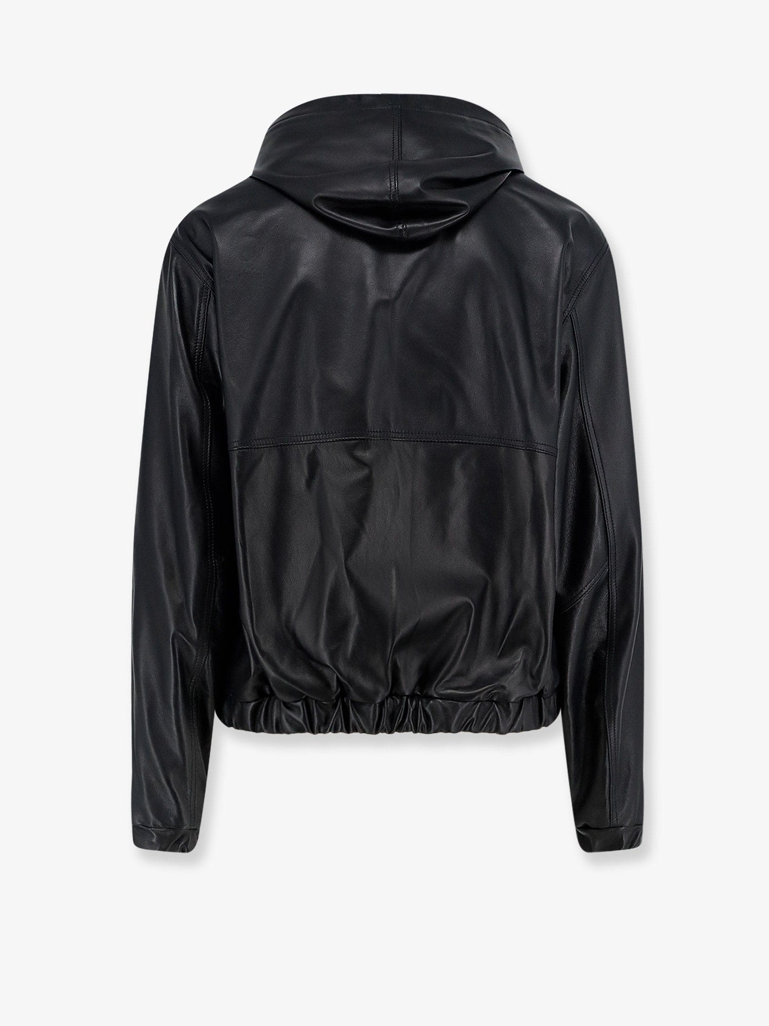 DFOUR Hooded leather jacket