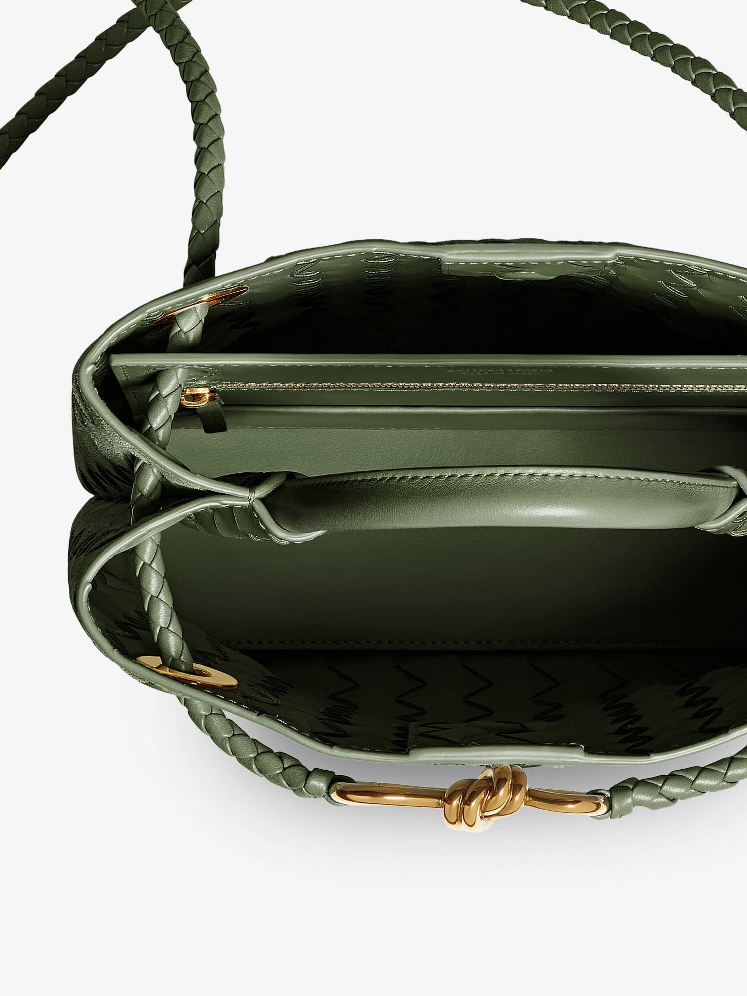 Bottega Veneta Small Andiamo suede handbag with Intrecciato motif