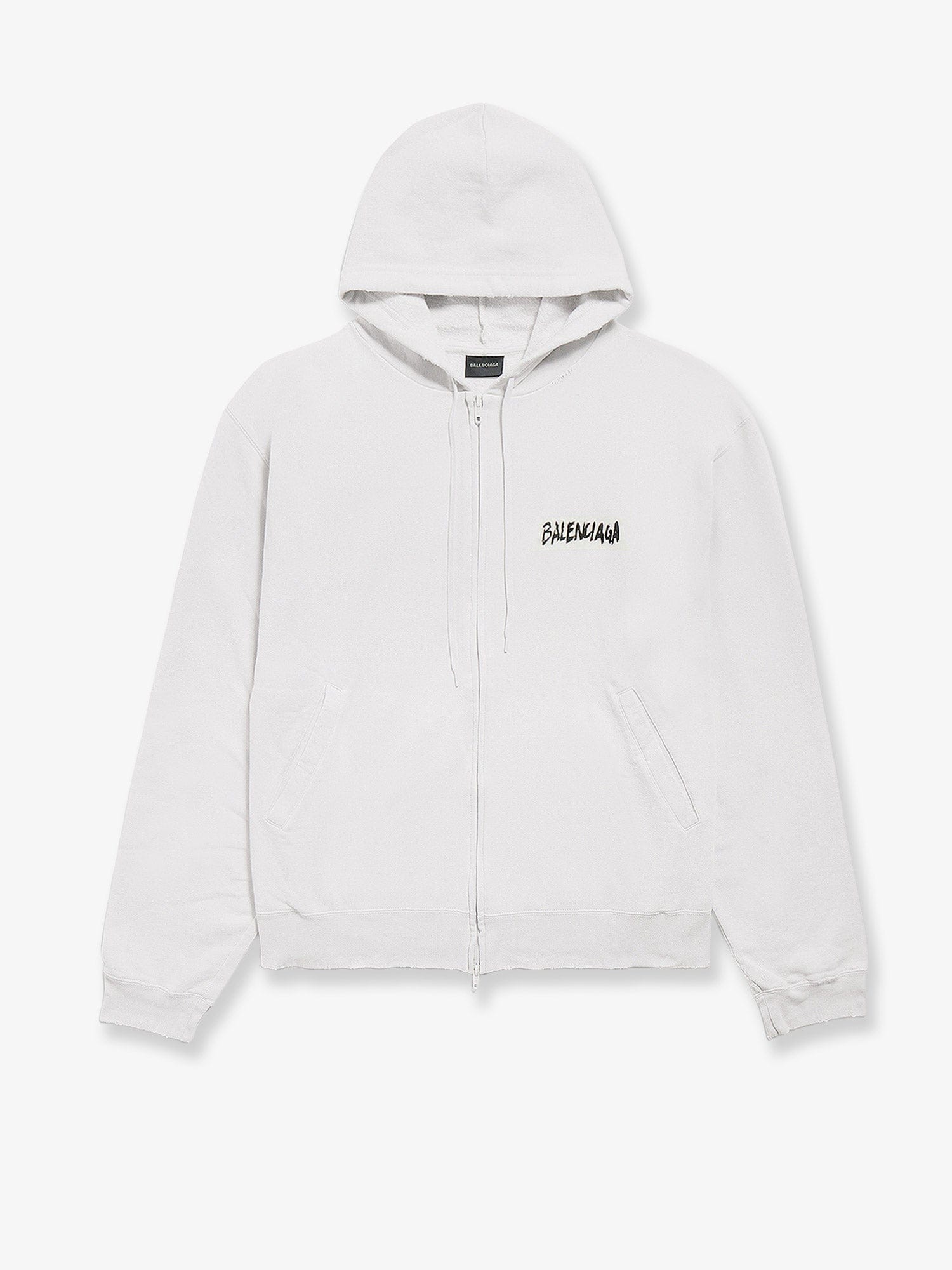 Balenciaga Over Zip-Up Hoodie cotton sweatshirt