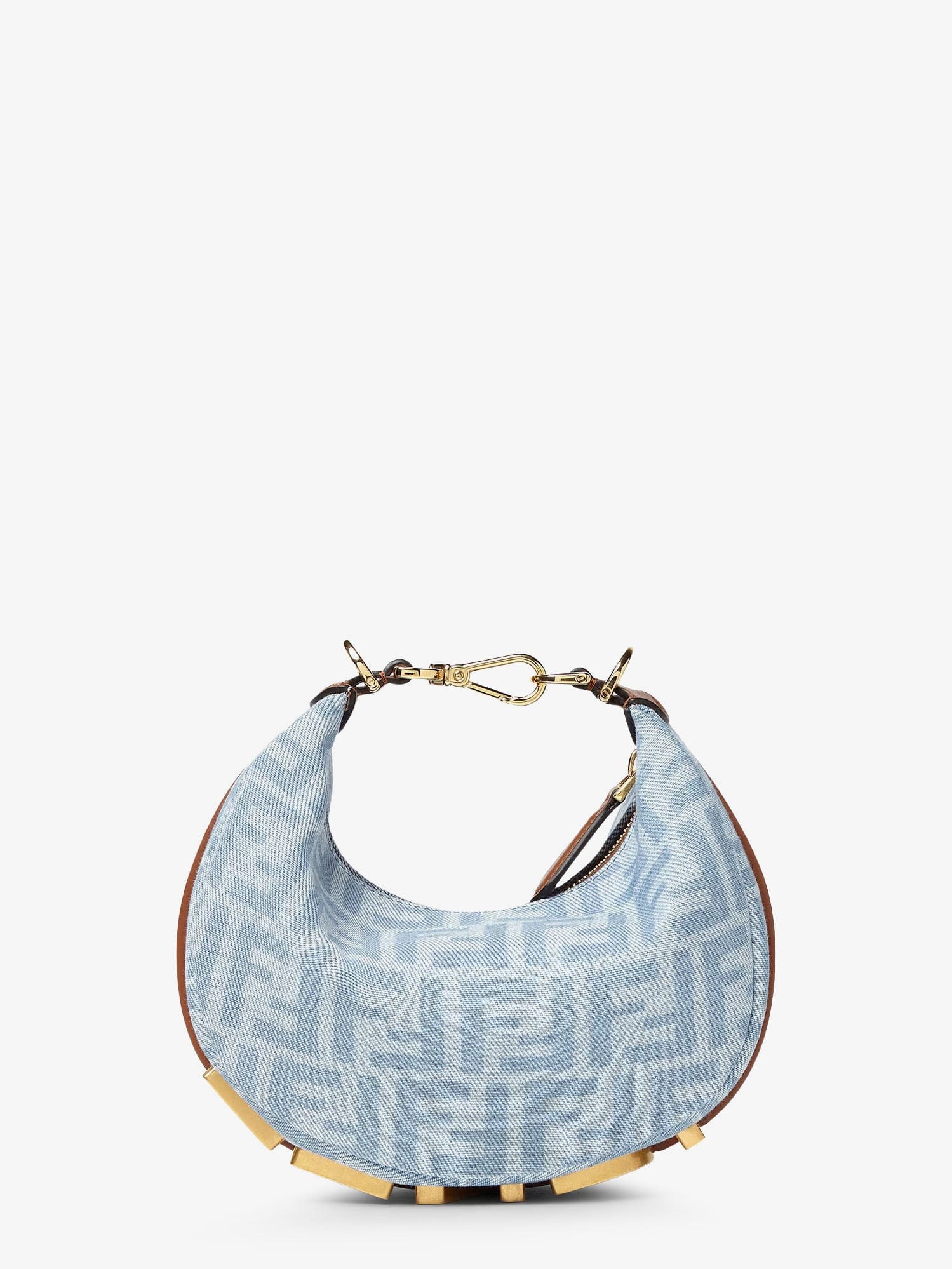 Fendi Fendigraphy Mini denim handbag with all-over FF logo