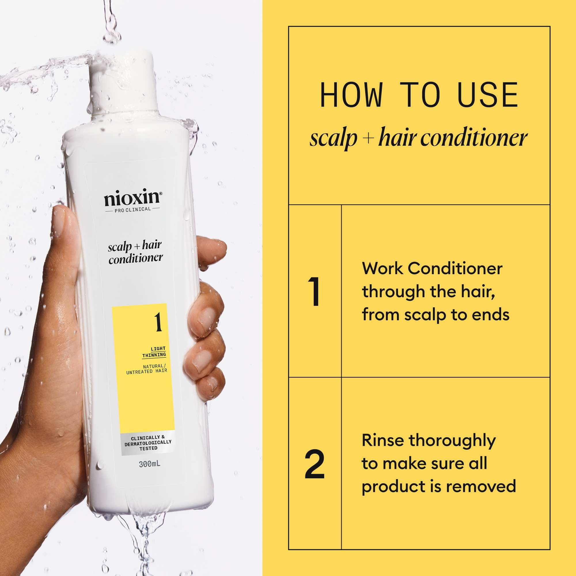Nioxin Pro Clinical System 1 Conditioner for Natural Hair with Light Thinning 300ml