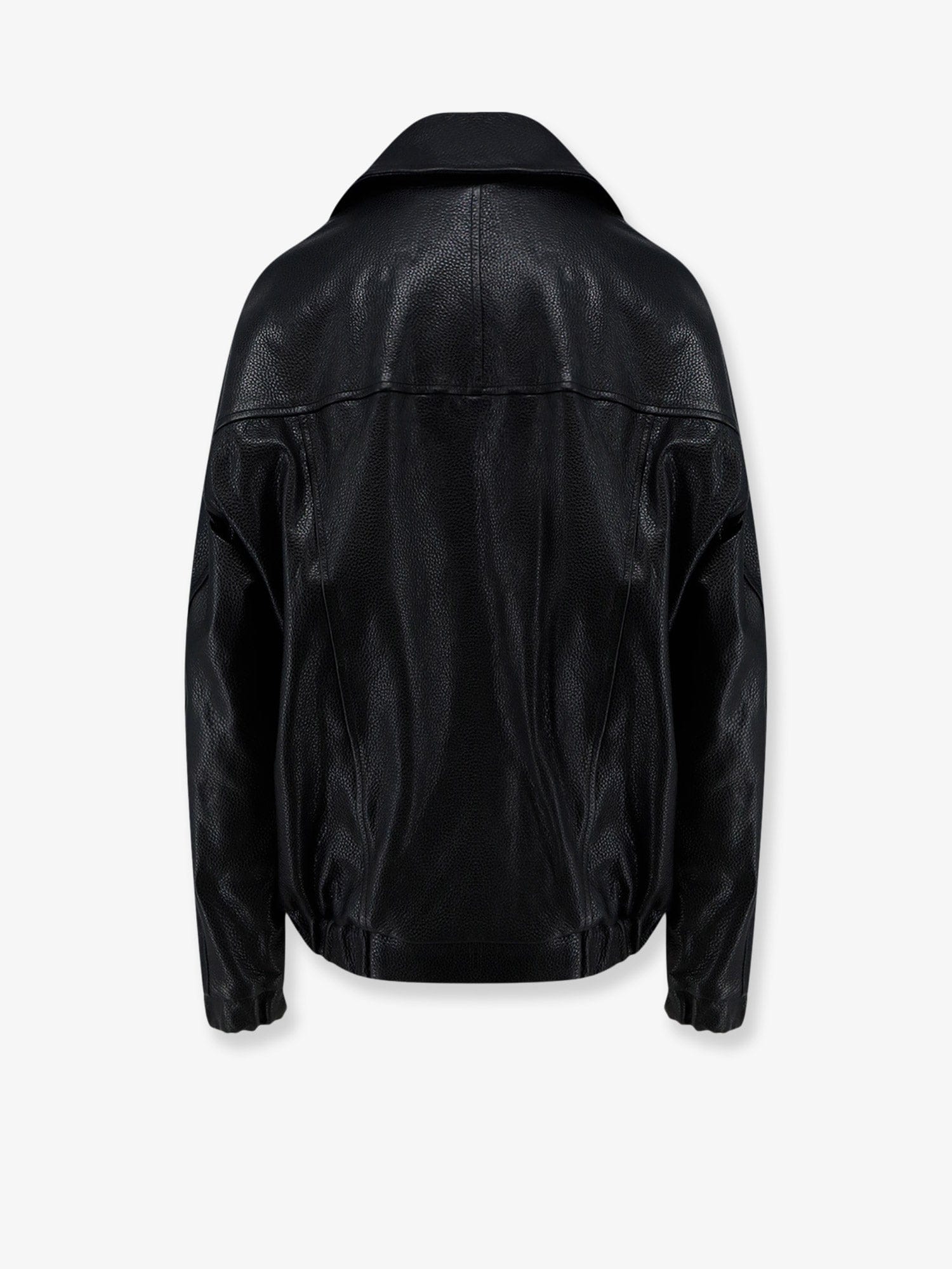 Semicouture Oversize textured leather jacket