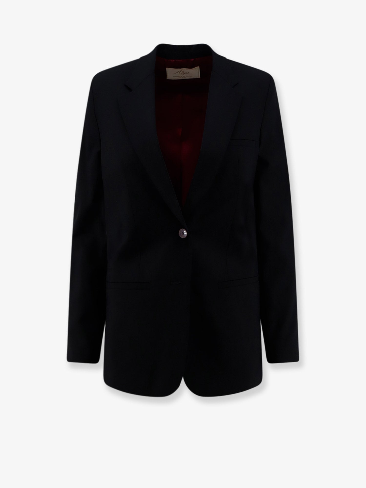 Alysi Single-breasted stretch virgin wool blazer