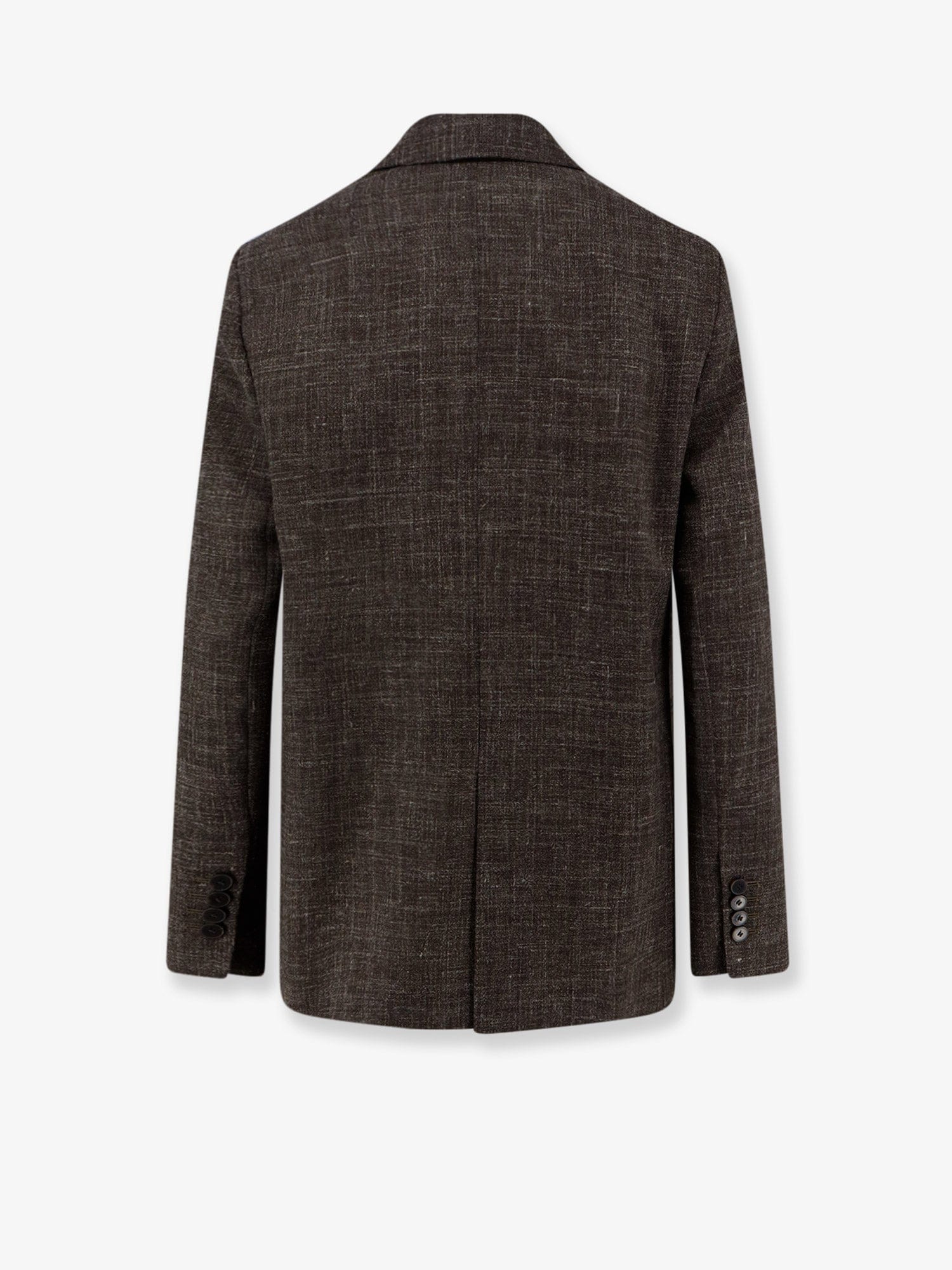 Alysi Double-breasted wool and linen blend blazer
