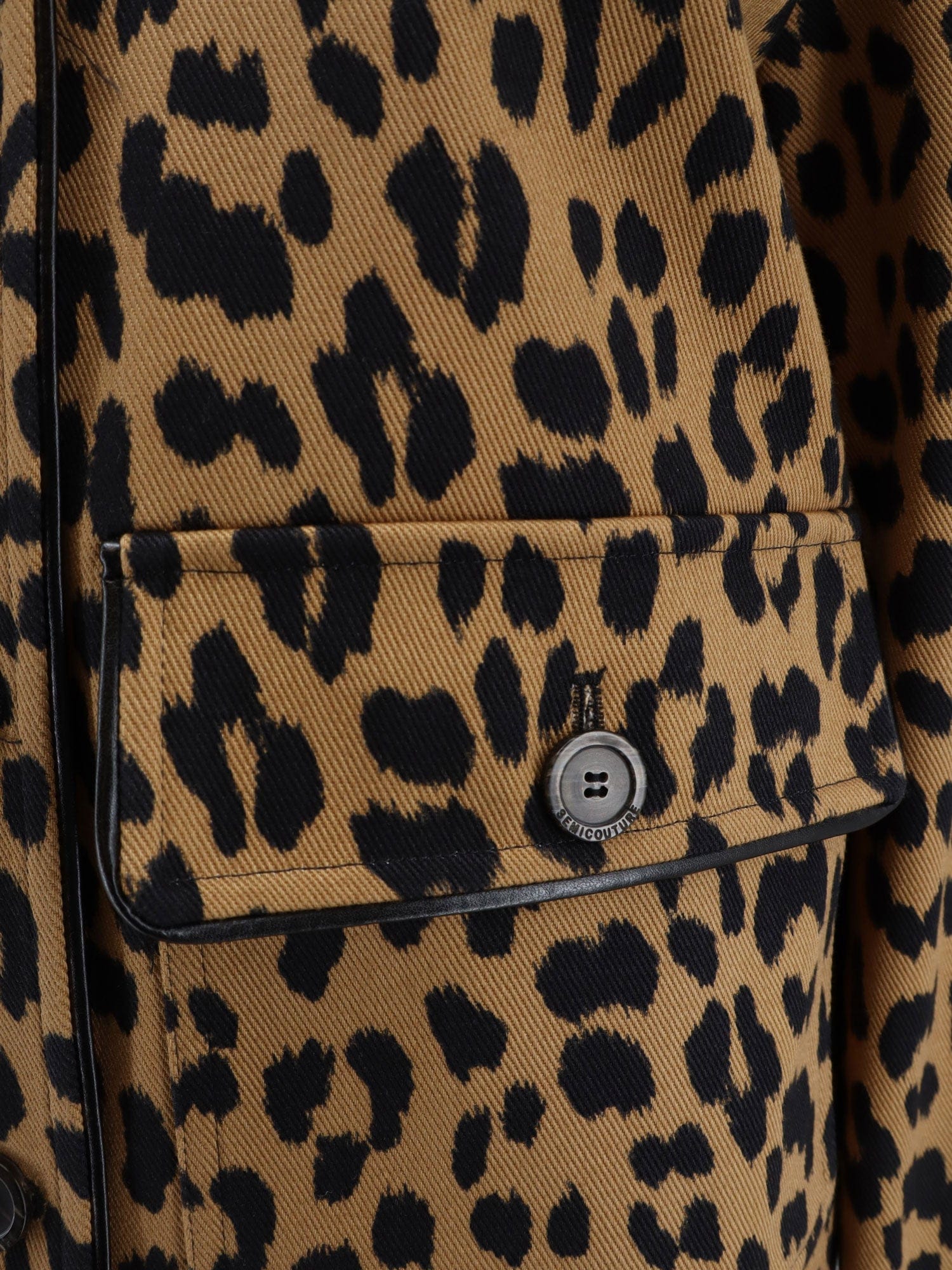 Semicouture Cotton jacket with animal print