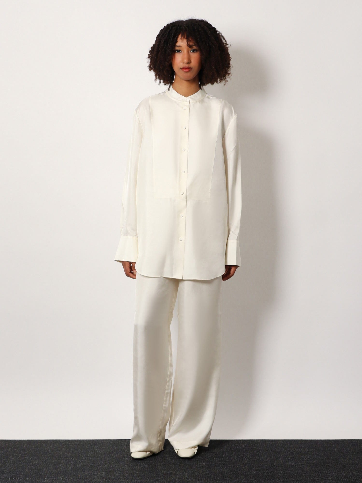 Róhe Tuxedo silk shirt