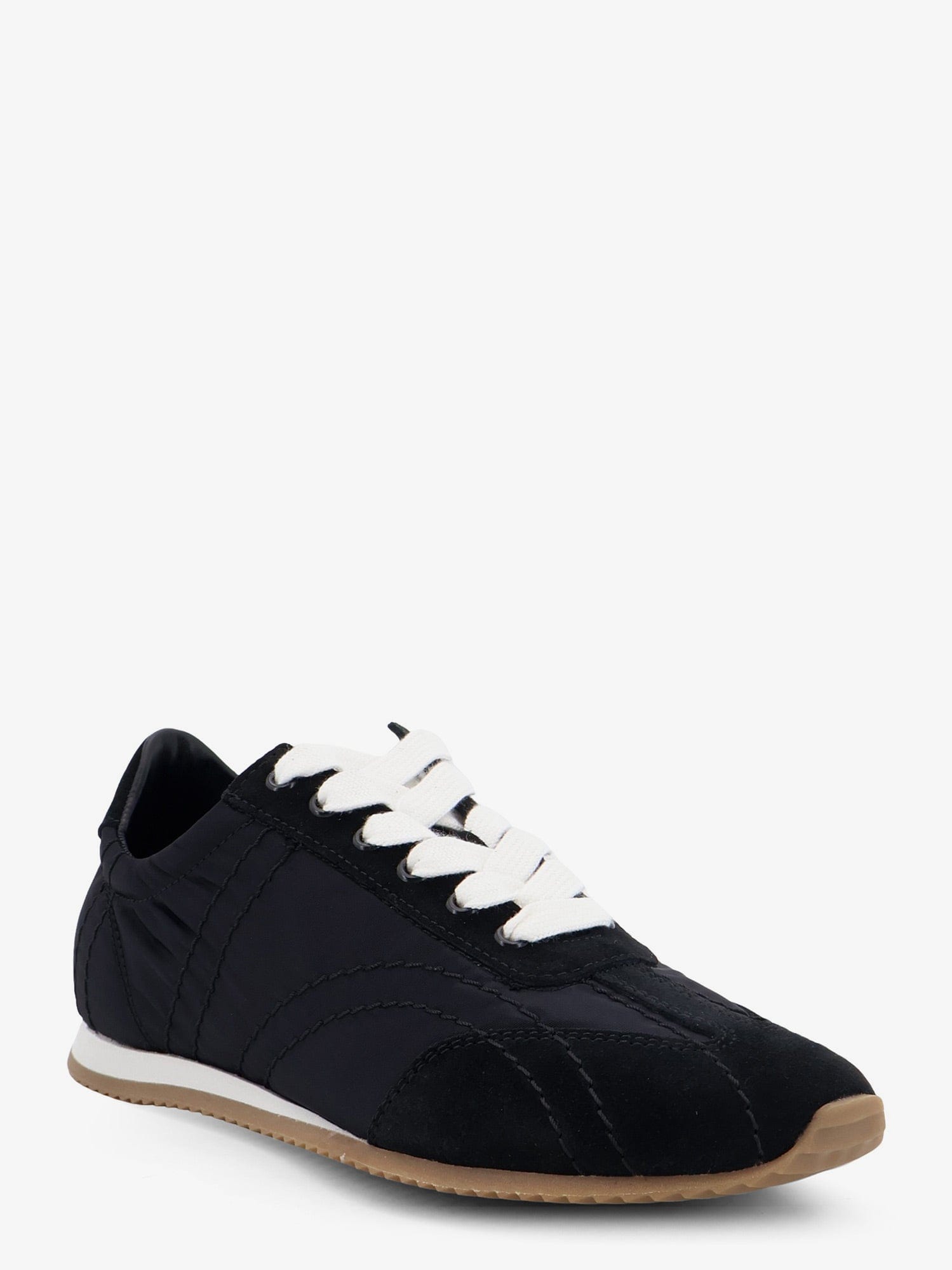 TOTEME Nylon and suede sneakers with all-over stitching