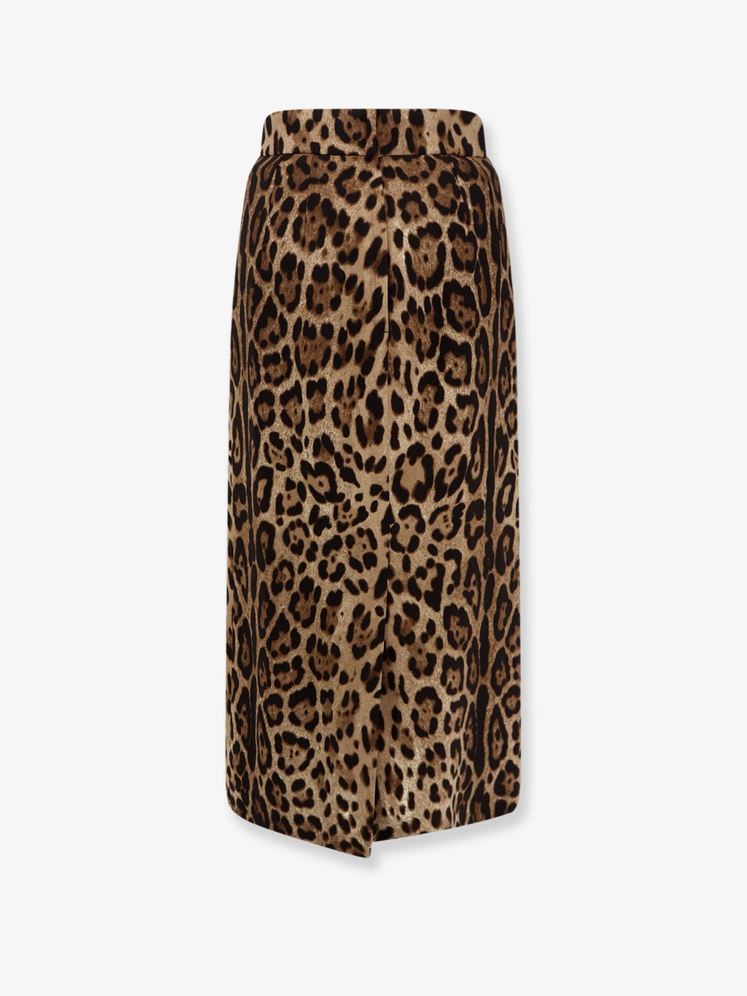 Dolce & Gabbana Stretch viscose longuette skirt with animal print