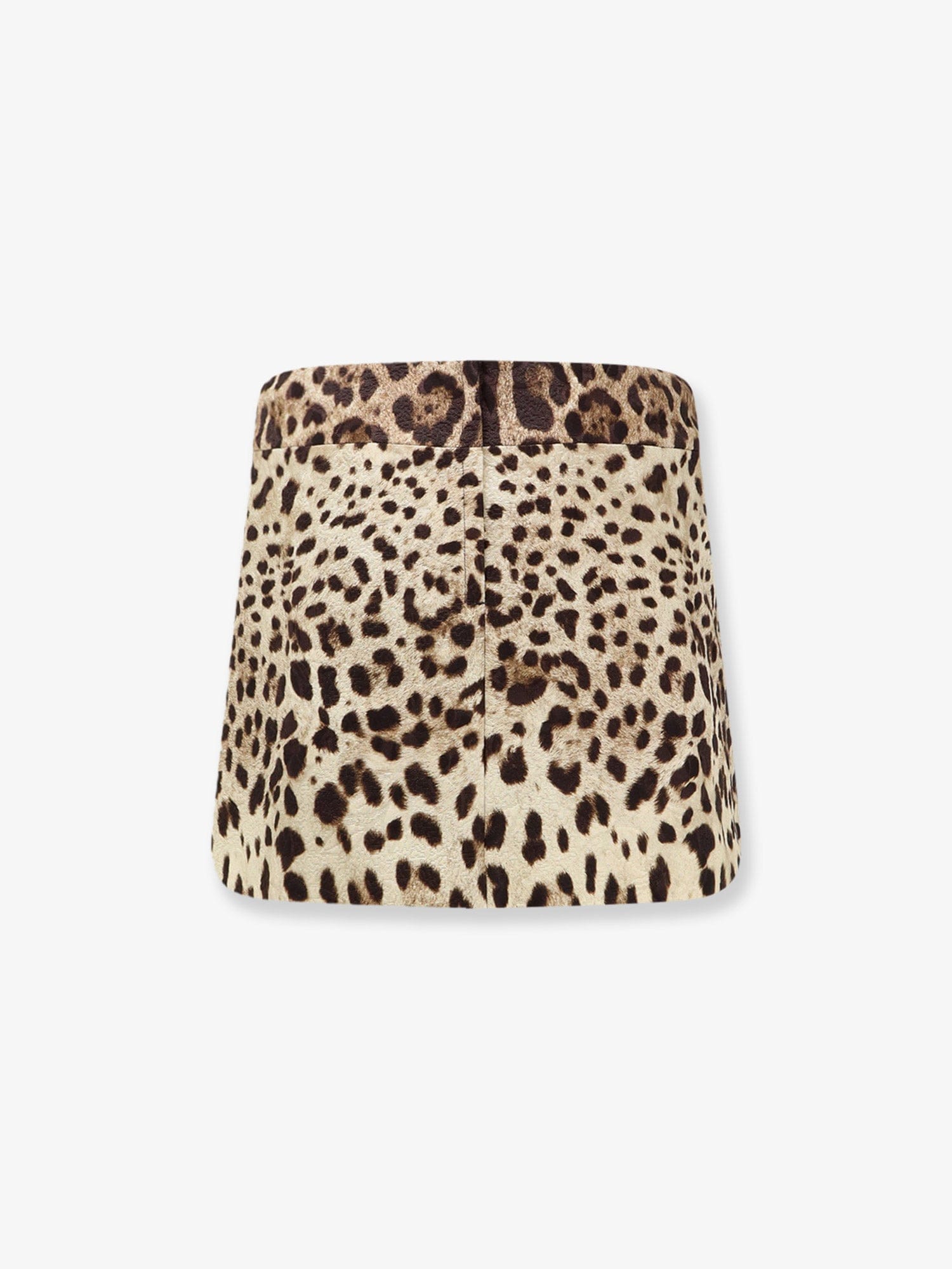 Dolce & Gabbana Cotton, silk and viscose mini skirt with animal motif