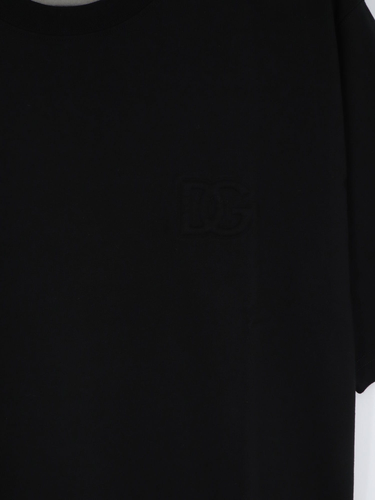 Dolce & Gabbana Cotton T-shirt with embossed DG logo