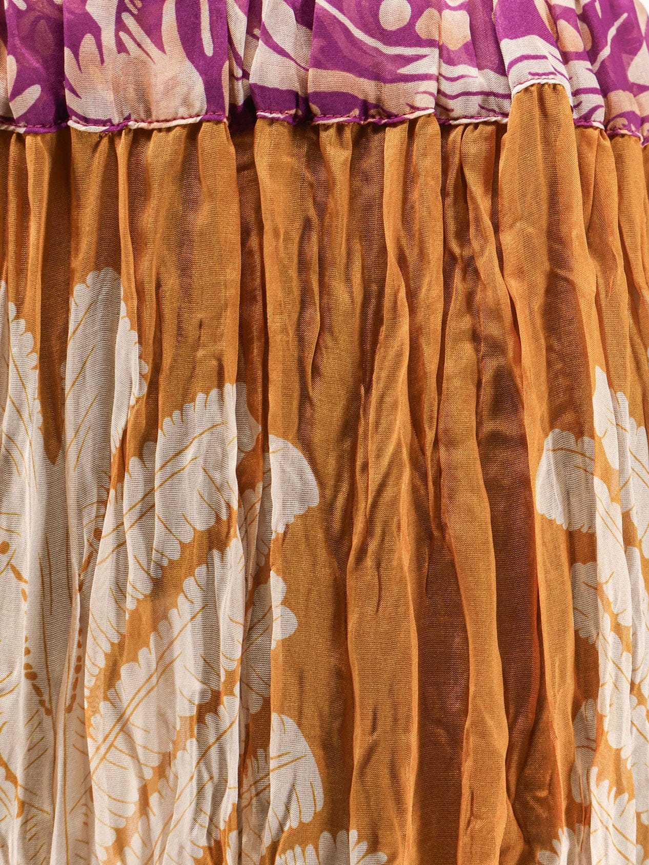 BYE FIRENZE Gale Palme viscose and silk skirt