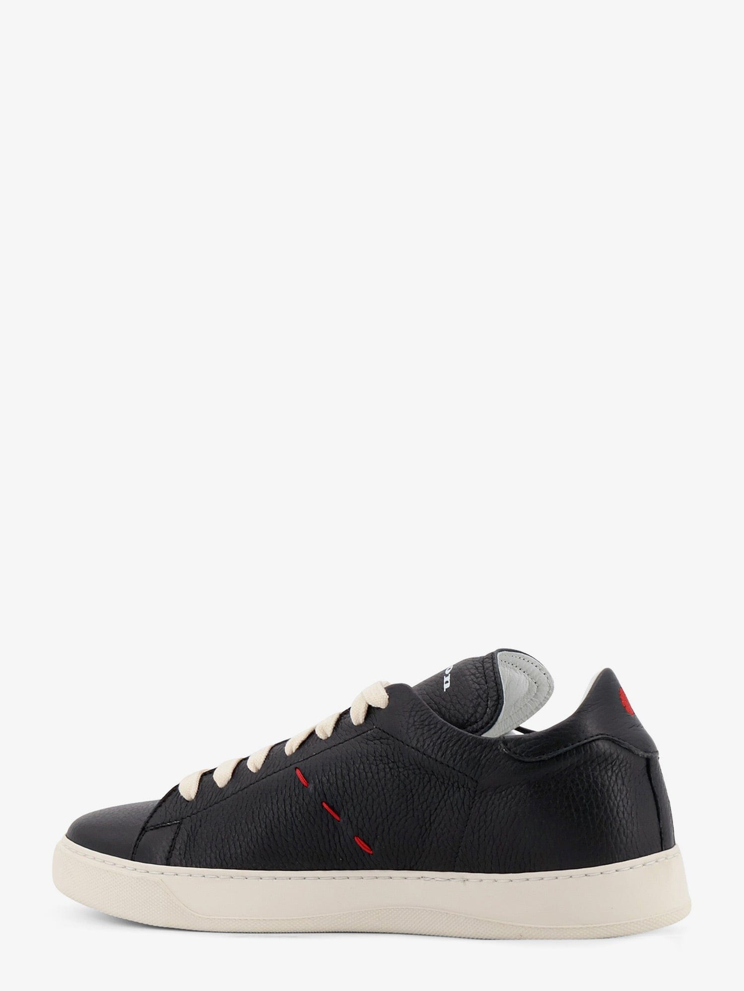 KITON CIRO PAONE Leather sneakers with iconic side stitching