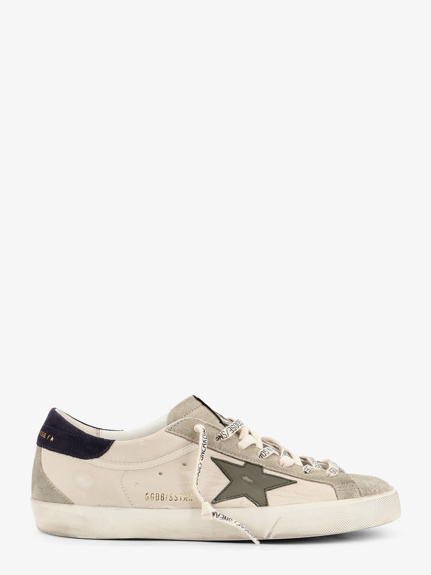 GOLDEN GOOSE DELUXE BRAND Super-star leather and suede sneakers with iconic side logo