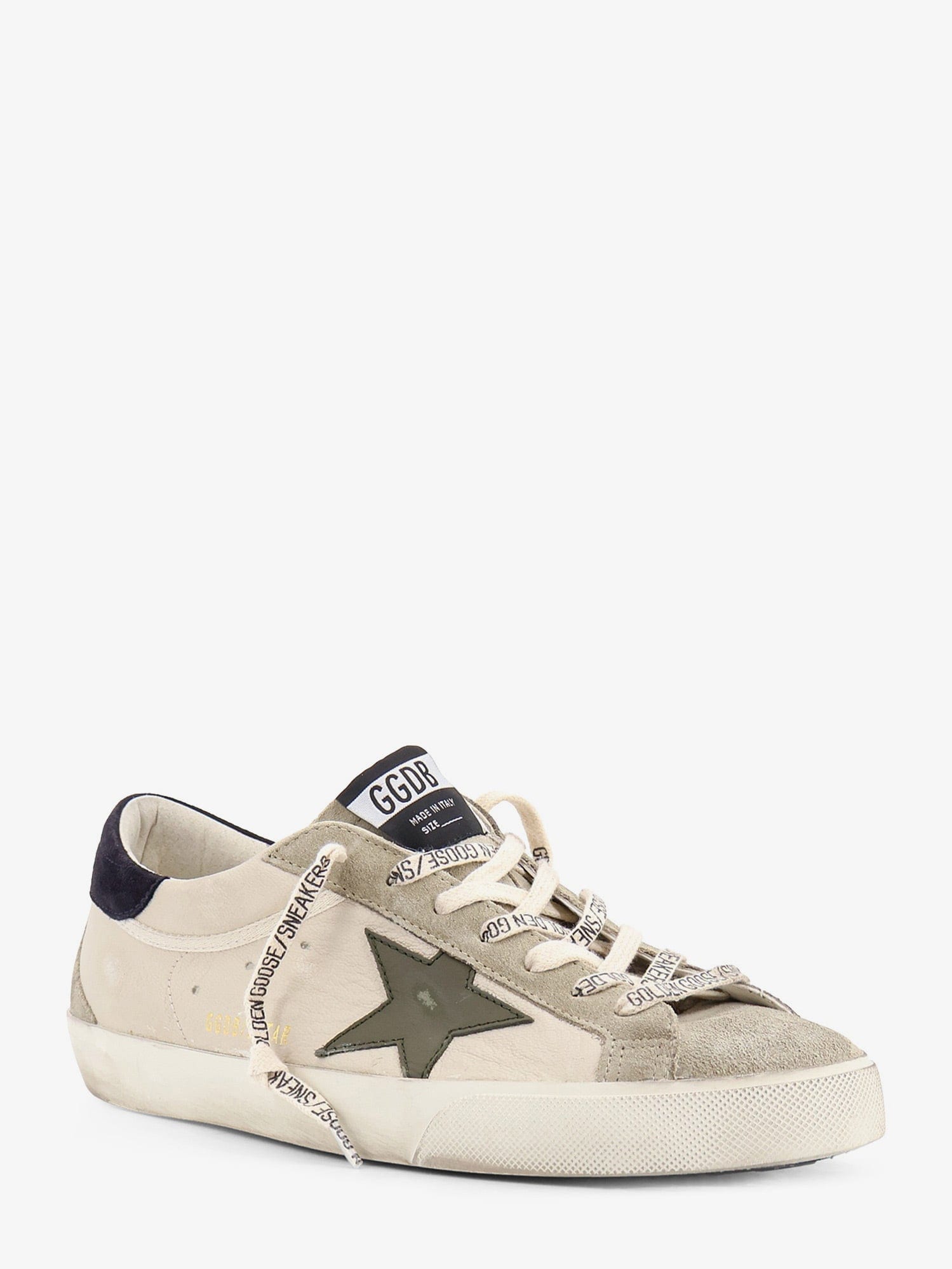 GOLDEN GOOSE DELUXE BRAND Super-star leather and suede sneakers with iconic side logo