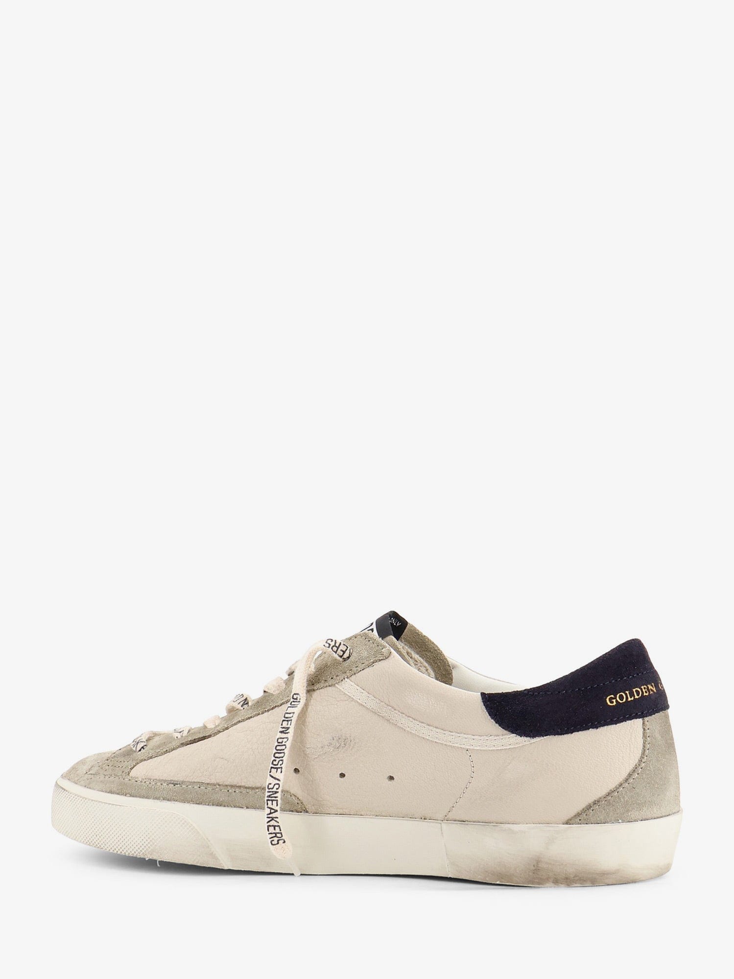 GOLDEN GOOSE DELUXE BRAND Super-star leather and suede sneakers with iconic side logo