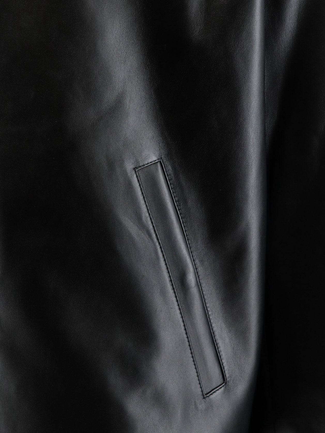 Loewe Leather jacket with back logo patch
