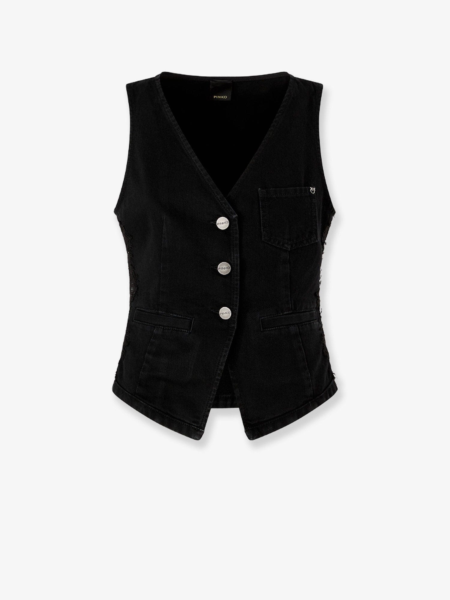 PINKO Gardener cotton vest with laces profiles