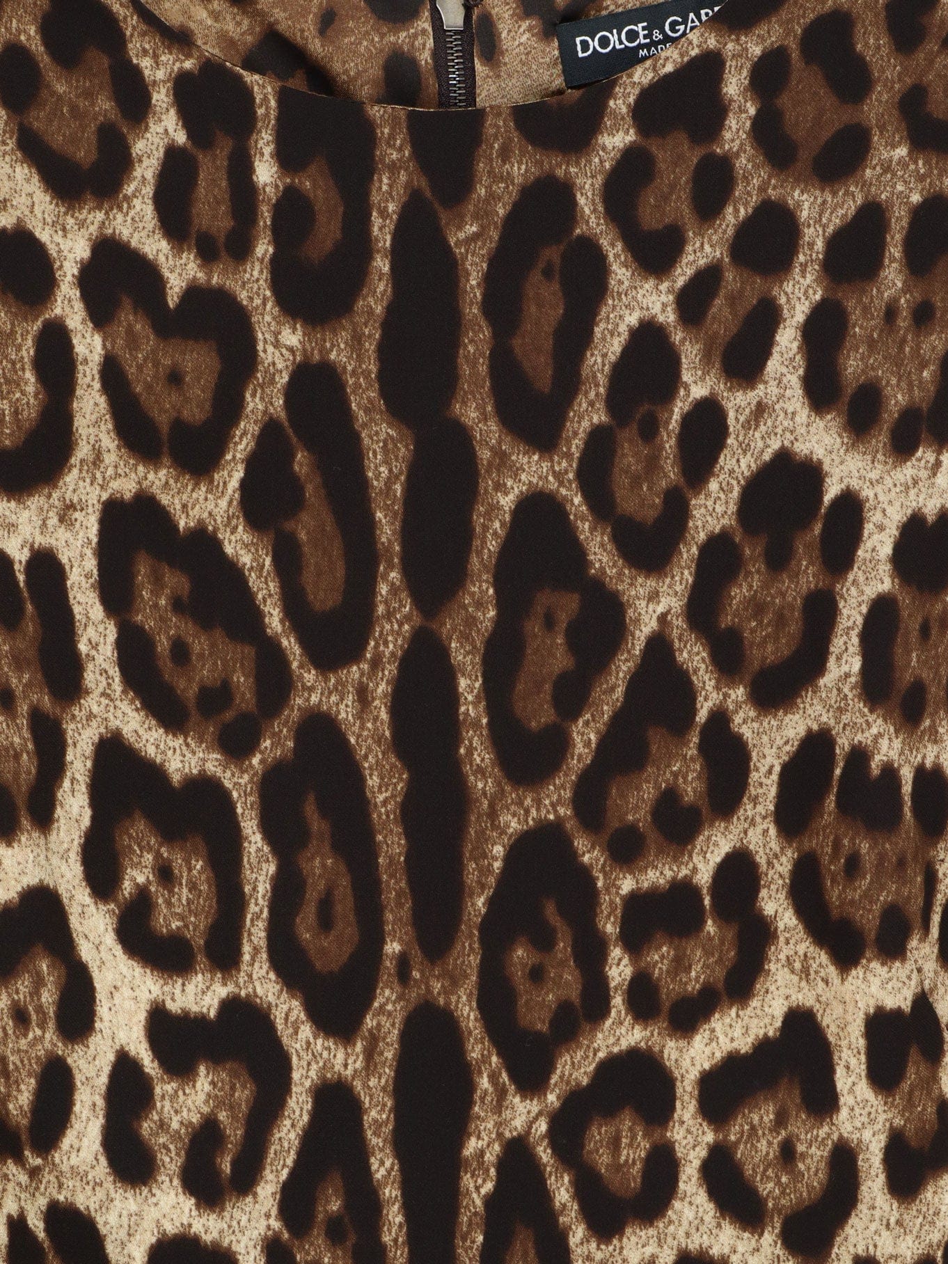 Dolce & Gabbana Stretch silk dress with Leopard print