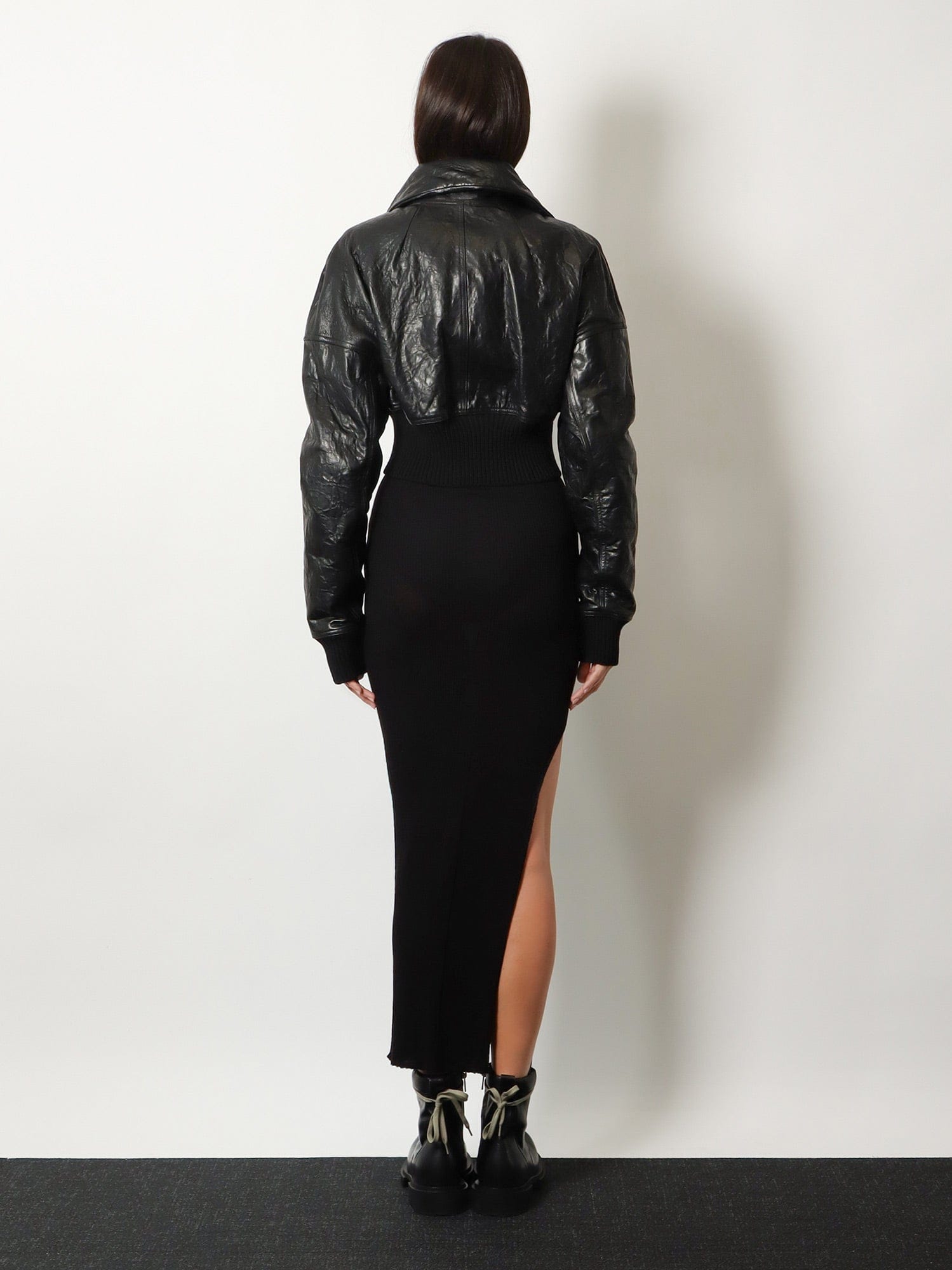 Rick Owens Dracuflight Cropped Leather Jacket