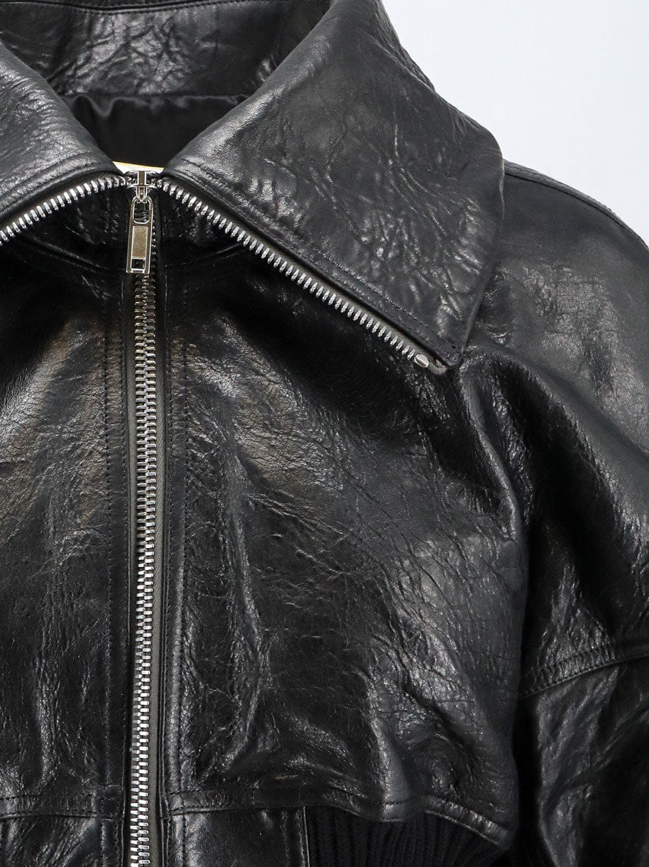 Rick Owens Dracuflight Cropped Leather Jacket