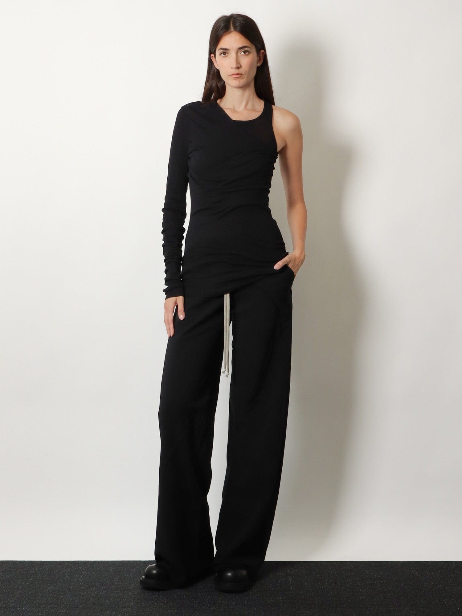 Rick Owens Bias viscose and silk trousers