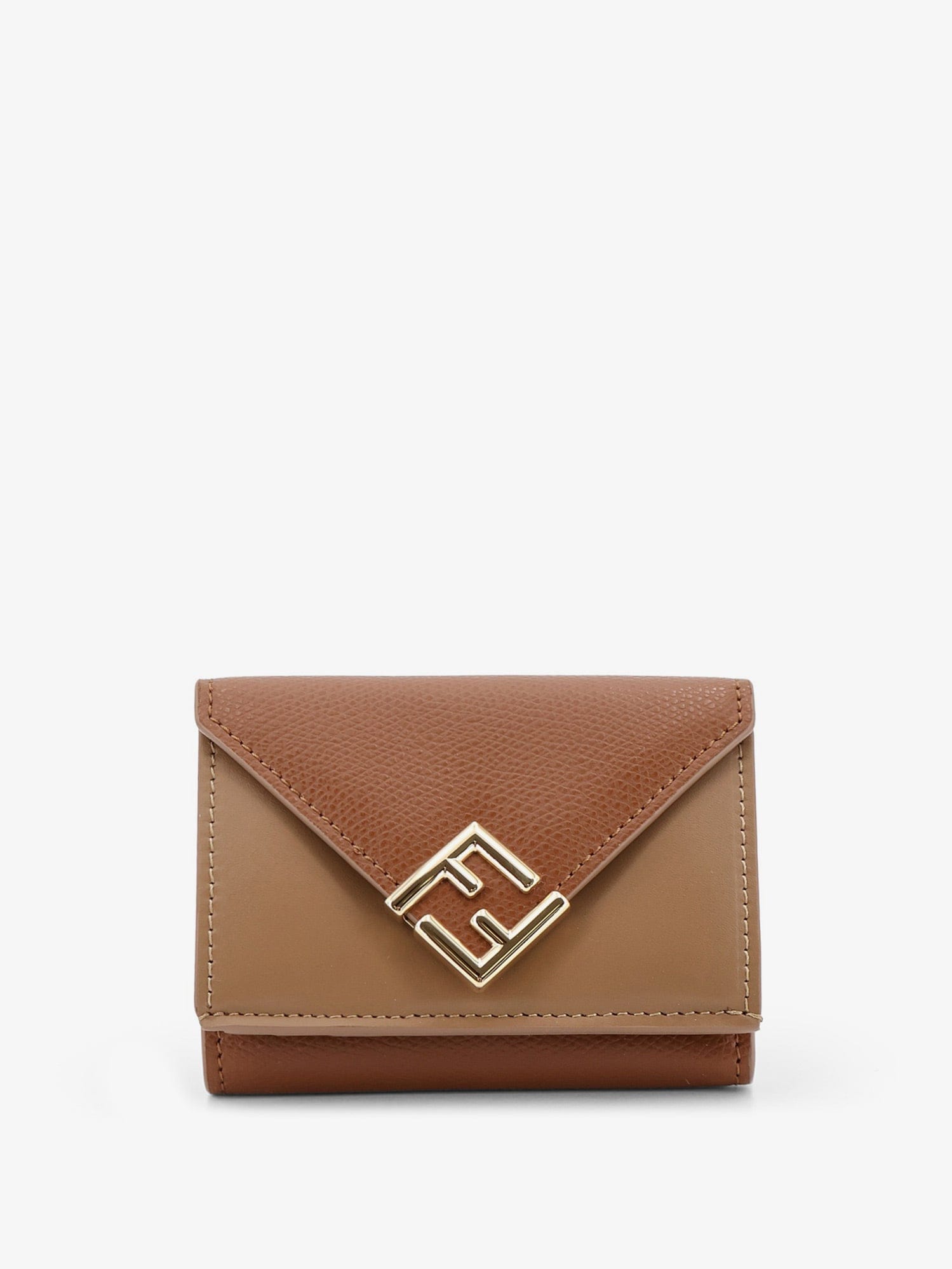 Fendi FF Diamonds Micro Trifold Leather Wallet