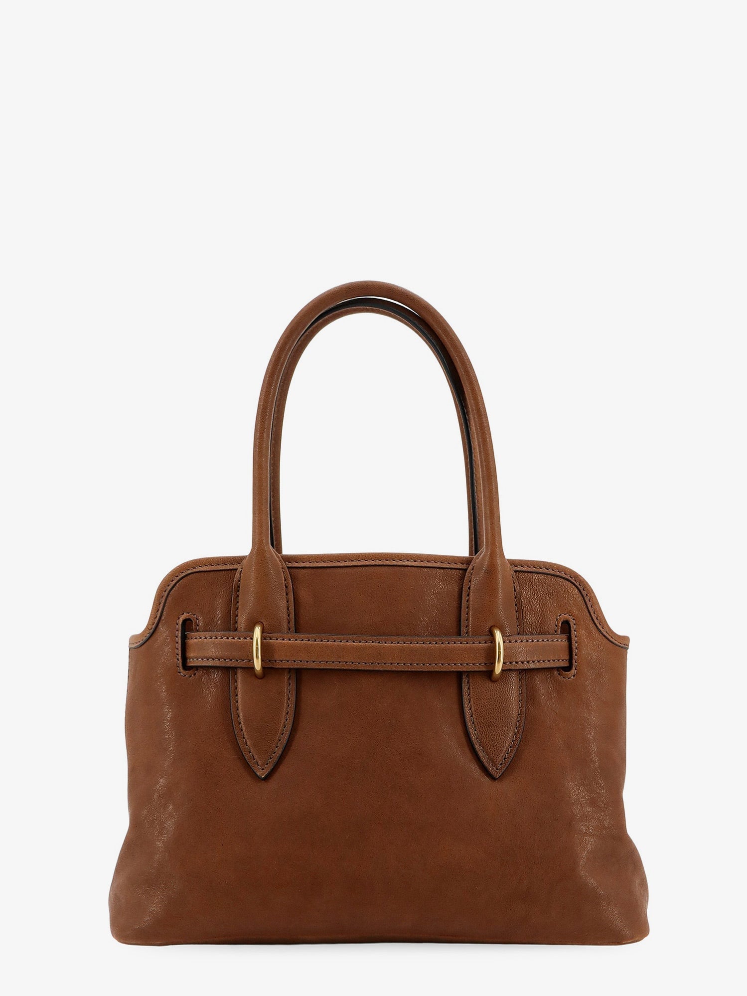 Miu Miu Aventure leather handbag with embossed lettering logo