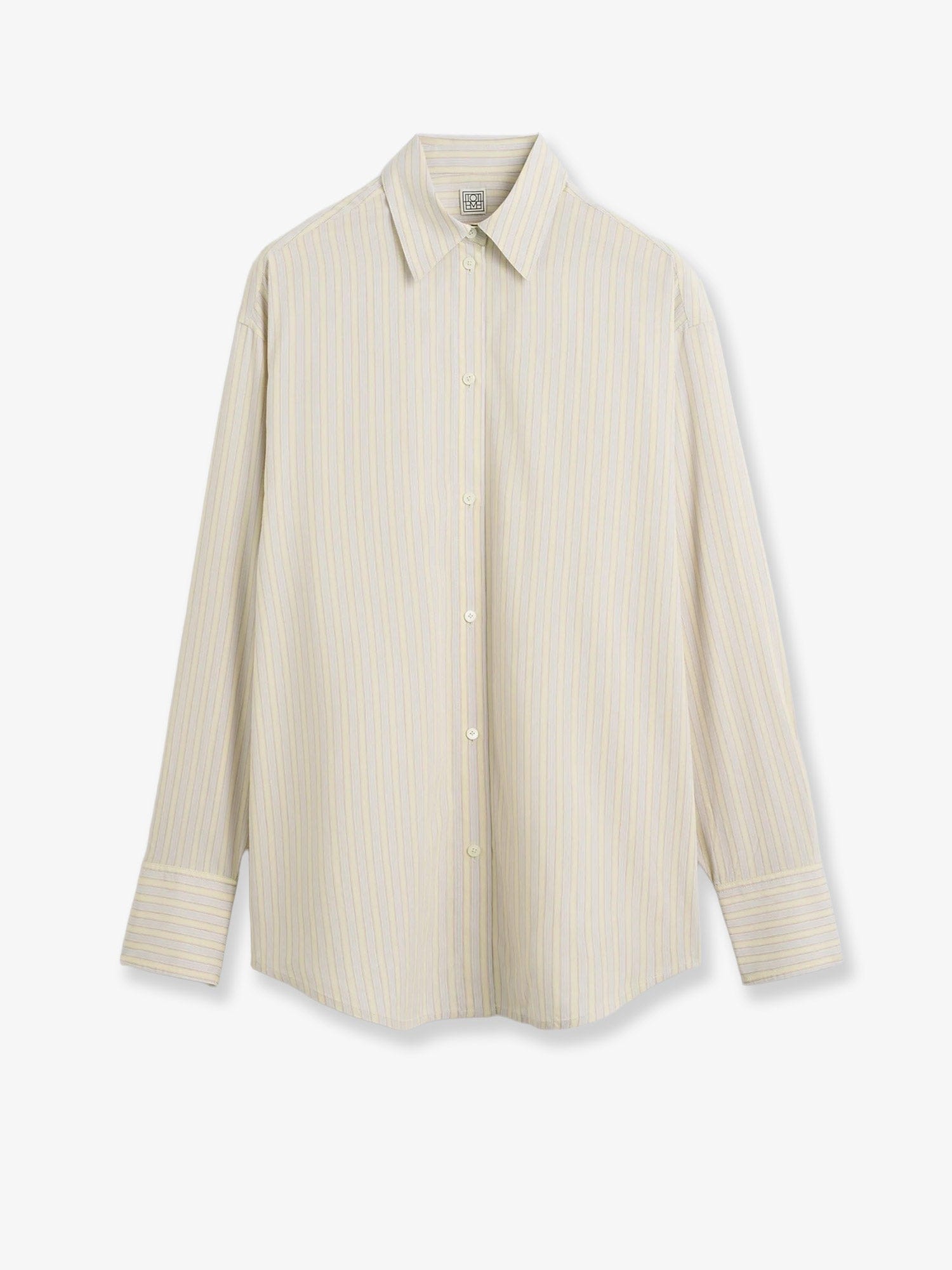 TOTEME Viscose and silk blend shirt with striped pattern