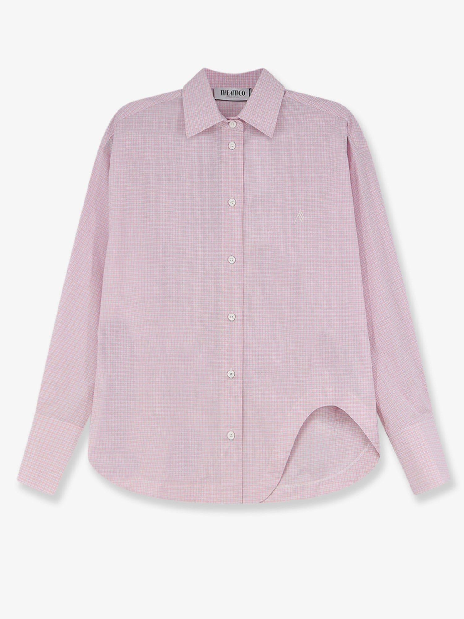 The Attico Cotton shirt with front embroidered logo