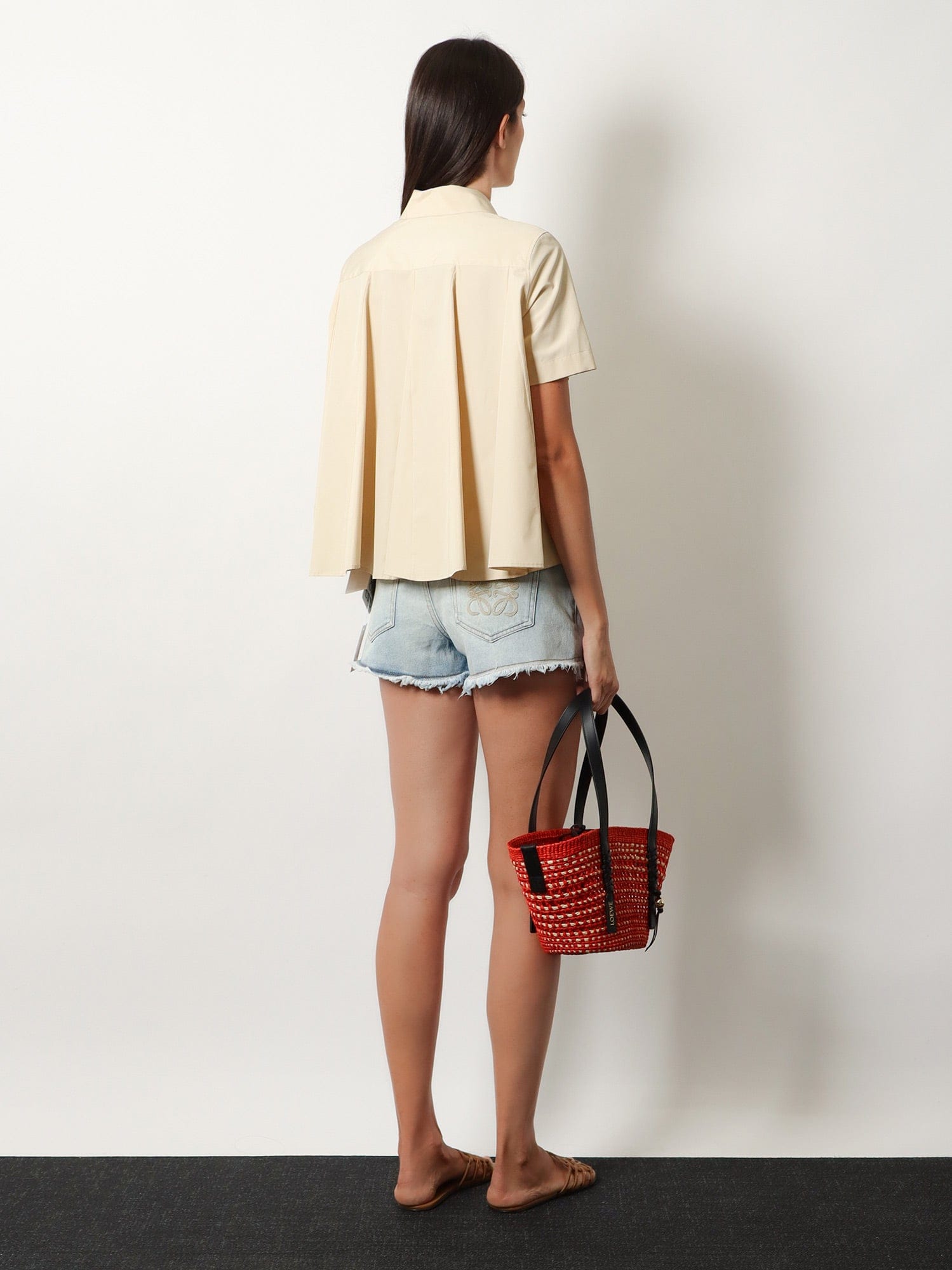 Loewe Paula's Ibiza -Braid Basket Small Small Iraca Palm Leaf Shoulder Bag