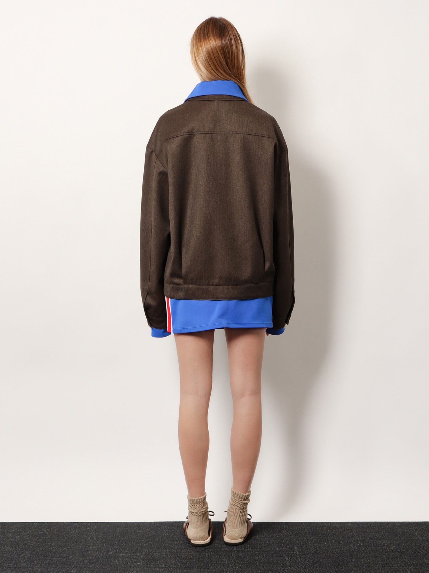 Miu Miu Virgin wool jacket with Logo detail