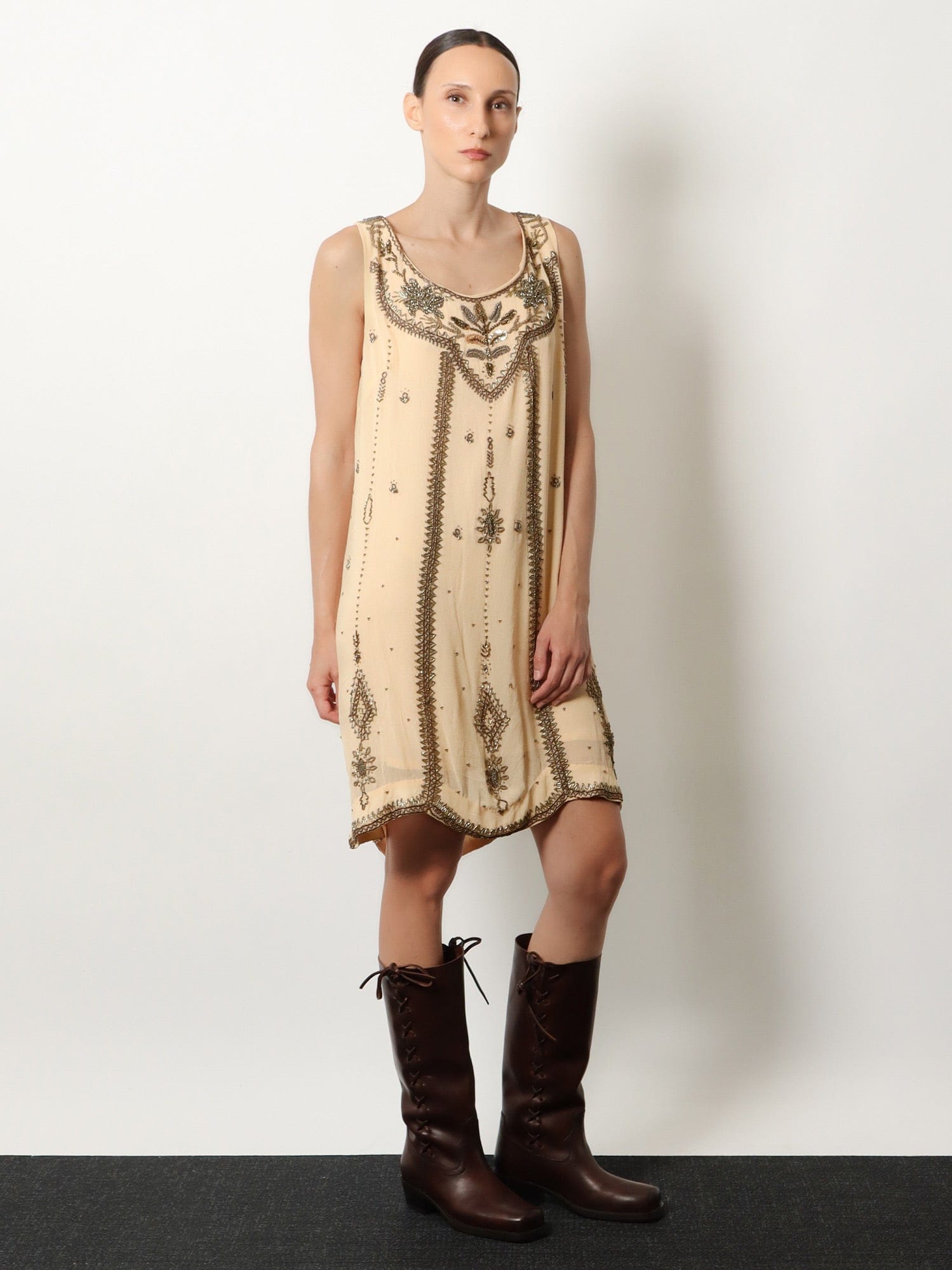 SCARLETT POPPIES Anabel viscose dress with embroidery