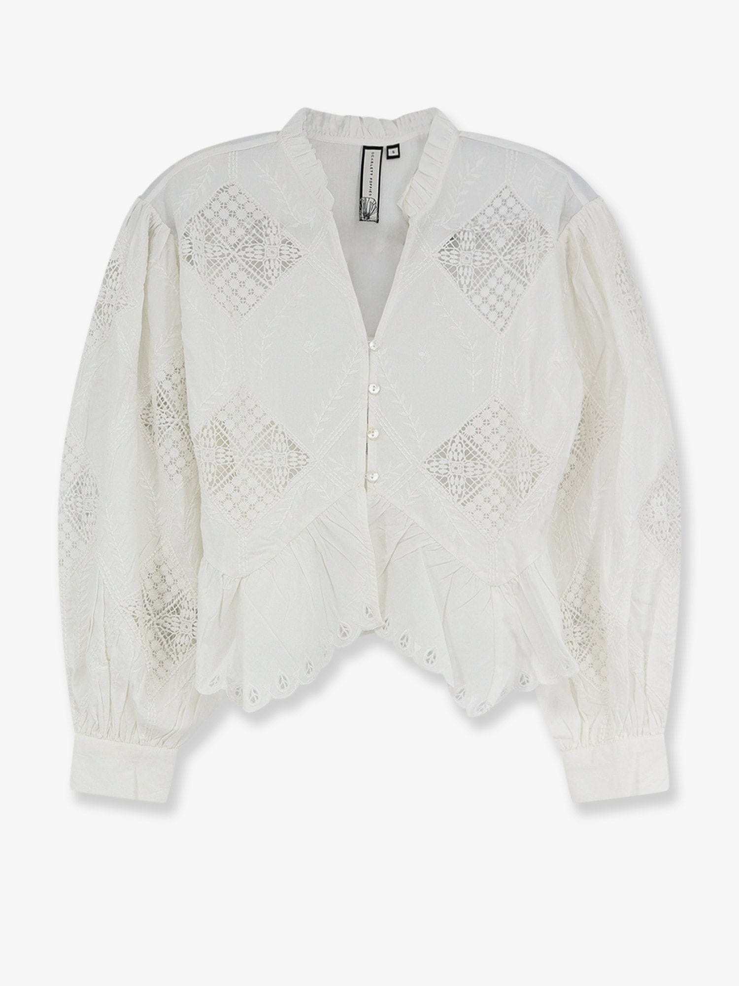 SCARLETT POPPIES Yorken cotton shirt with embroidery