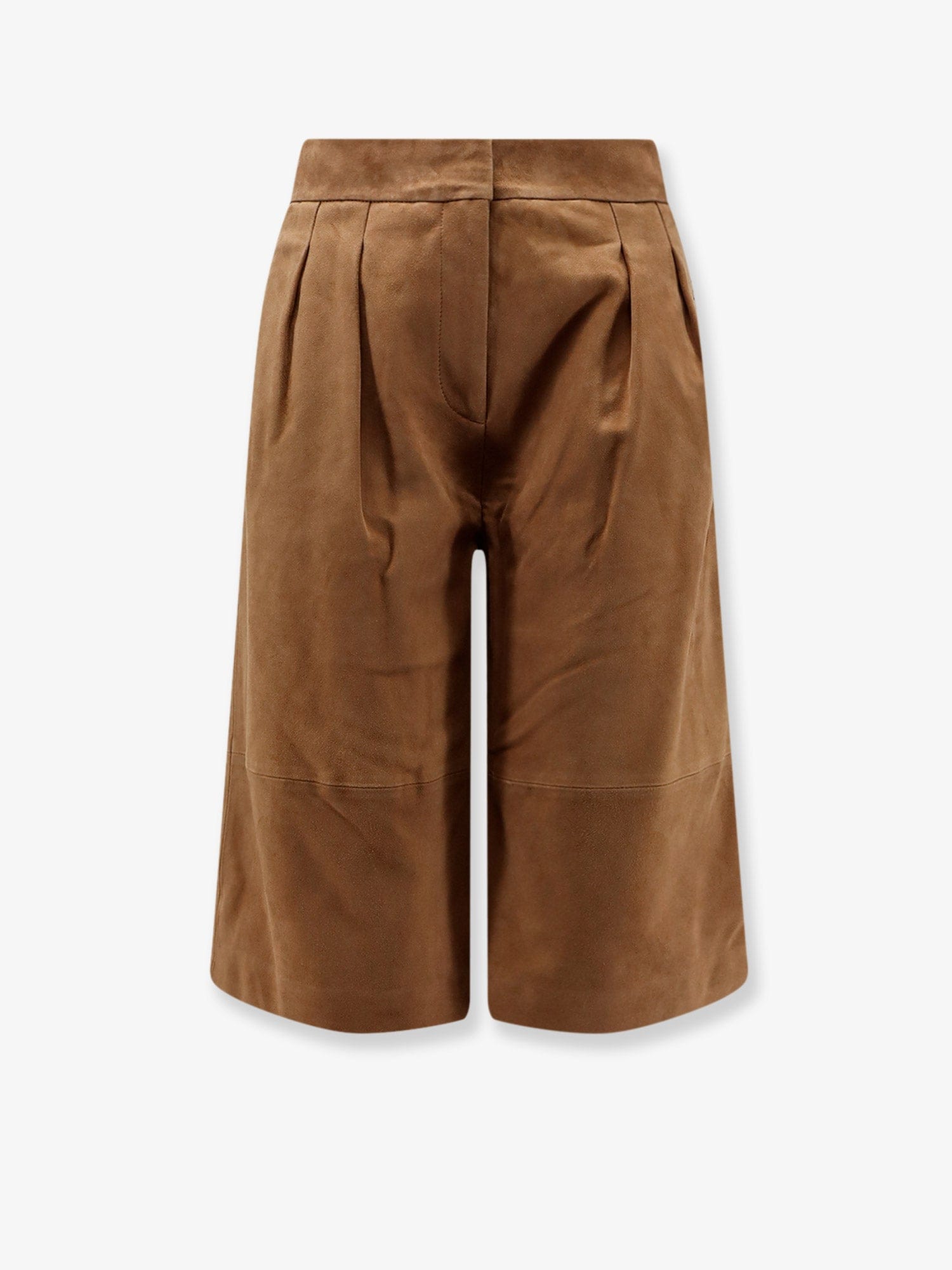 SCARLETT POPPIES Inez suede bermuda shorts