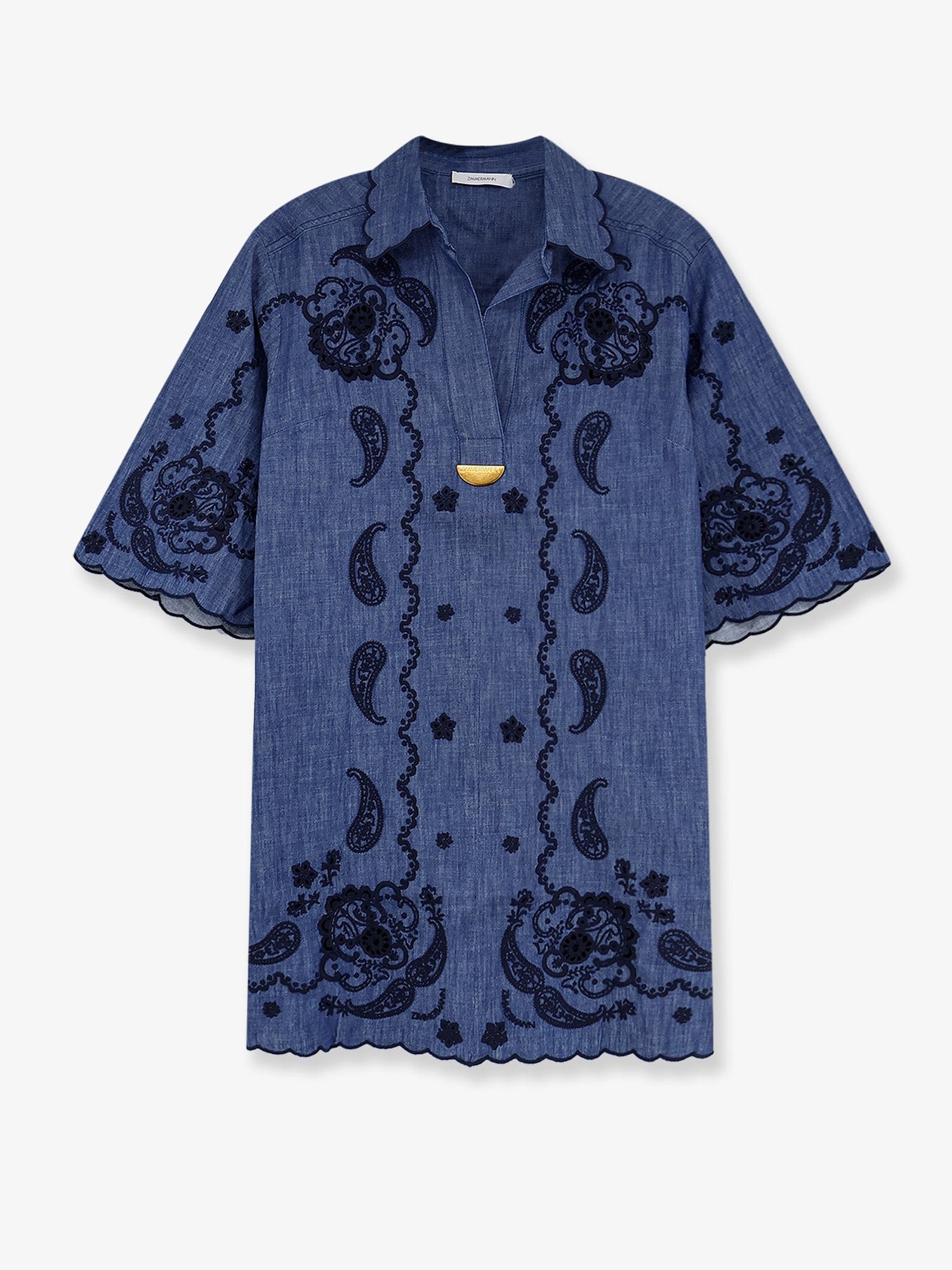 ZIMMERMANN Aster denim mini dress