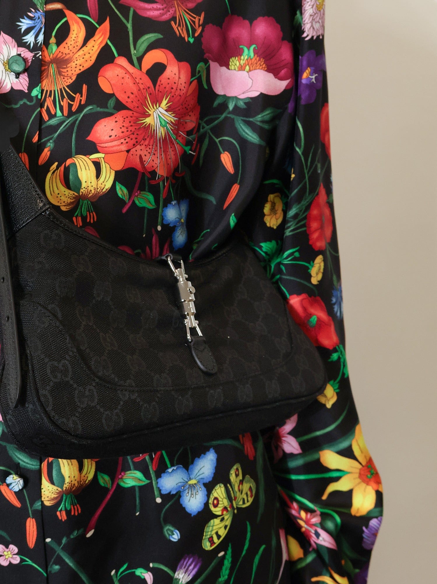 Gucci Jackie Slim GG canvas shoulder bag