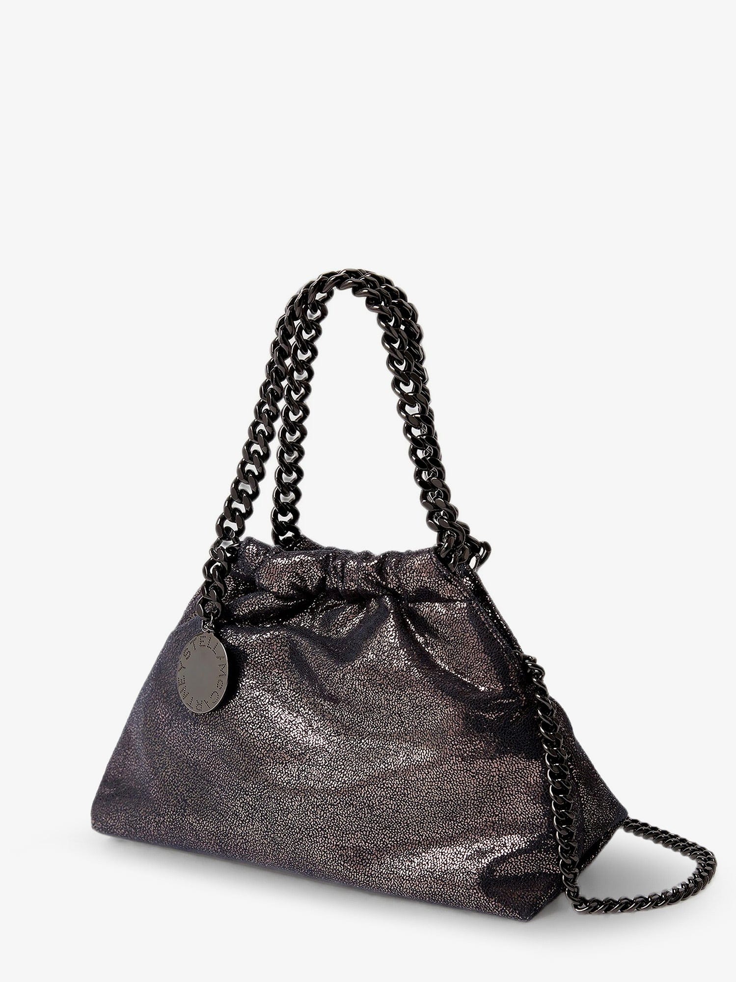 Stella McCartney Falabella Eco Shiny Dotted Chamois Fabric Shoulder Bag